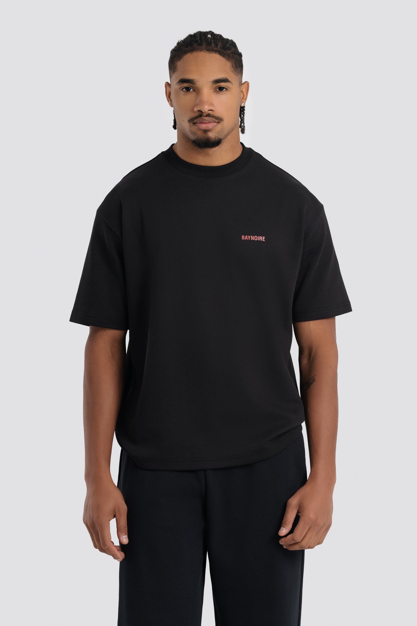 02P Oversized Black T-shirt – Baynoire