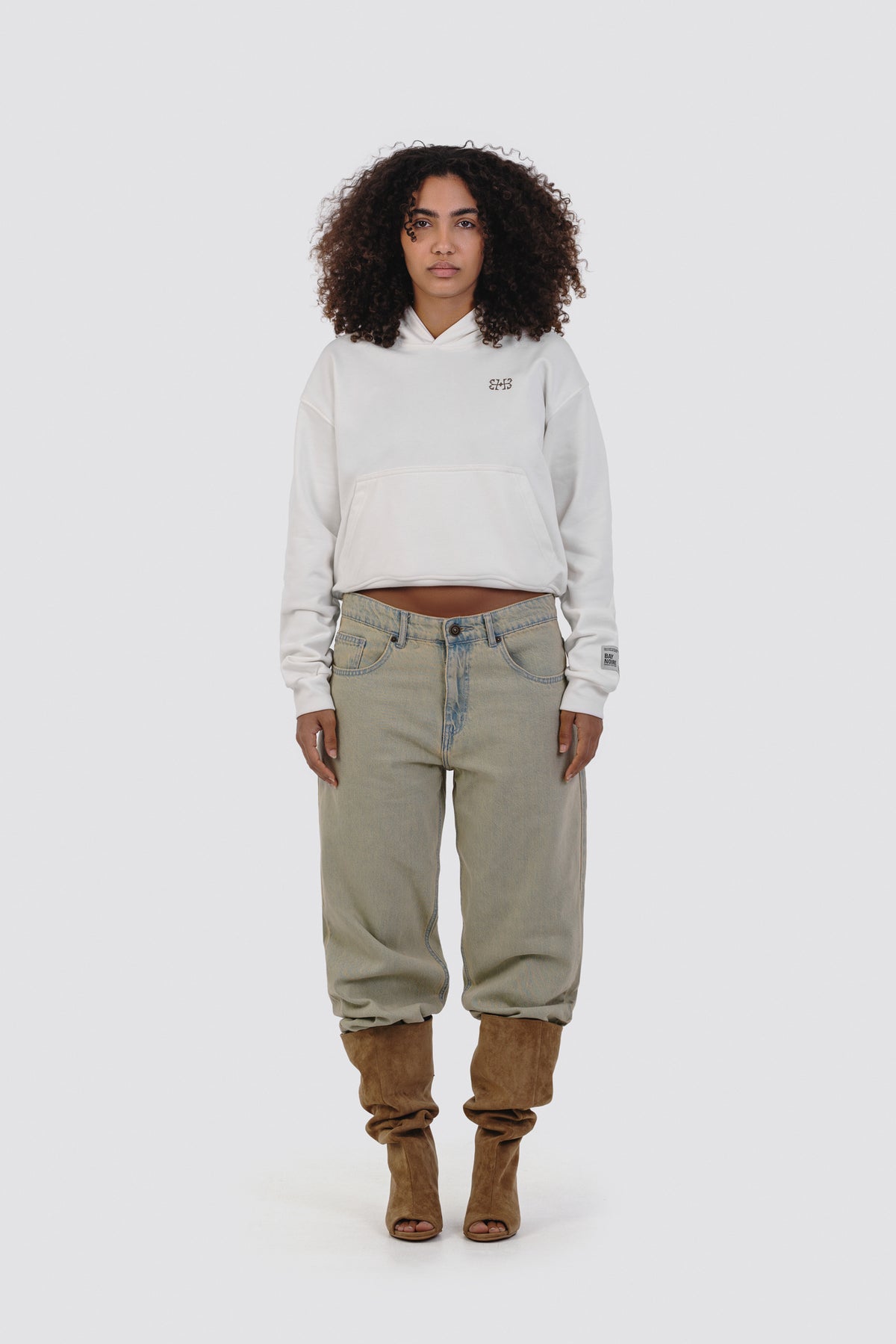 04X Boxy White 2X Monogram Hoodie