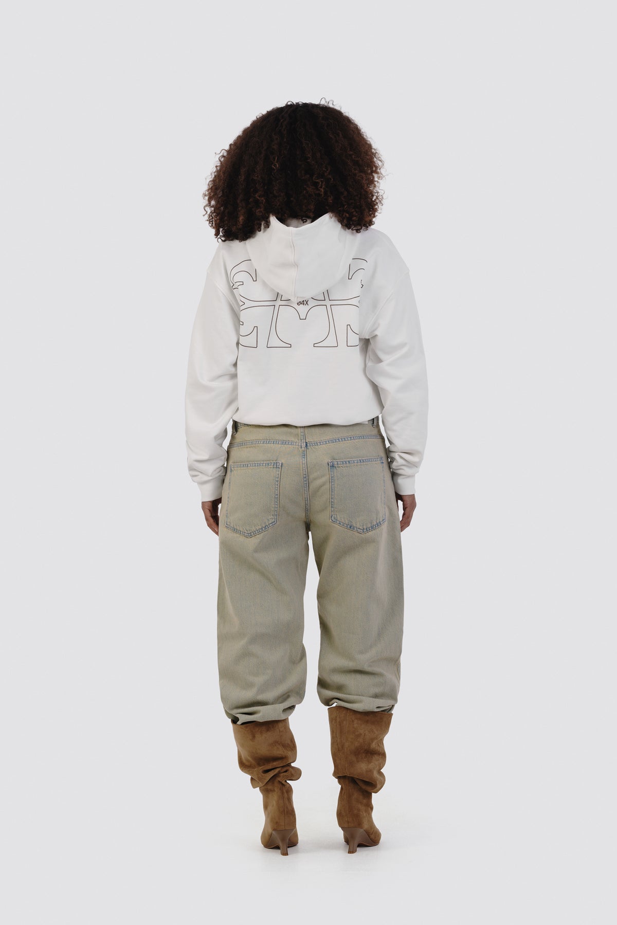 04X Boxy White 2X Monogram Hoodie