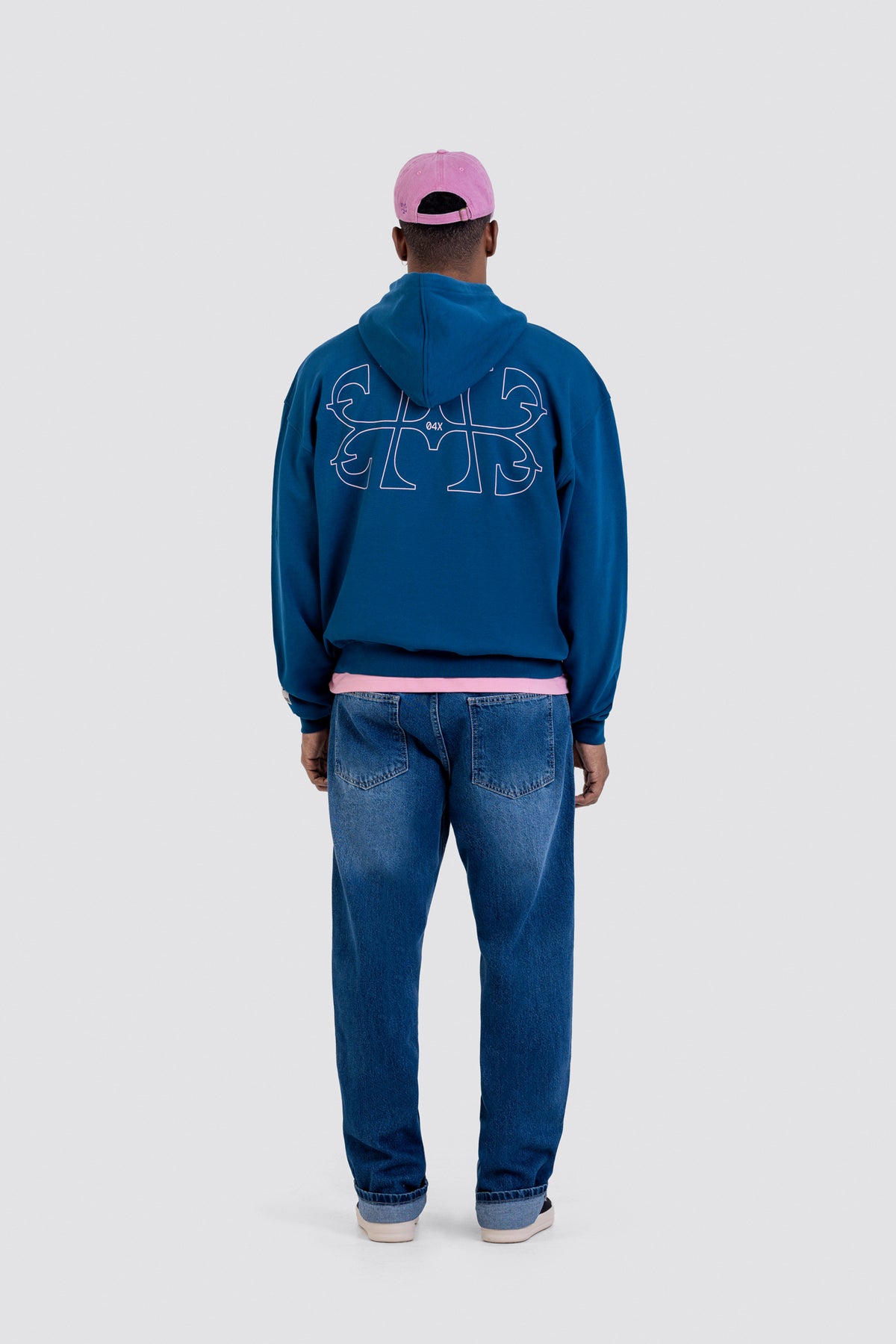 04X Boxy Blue 2X Monogram Hoodie