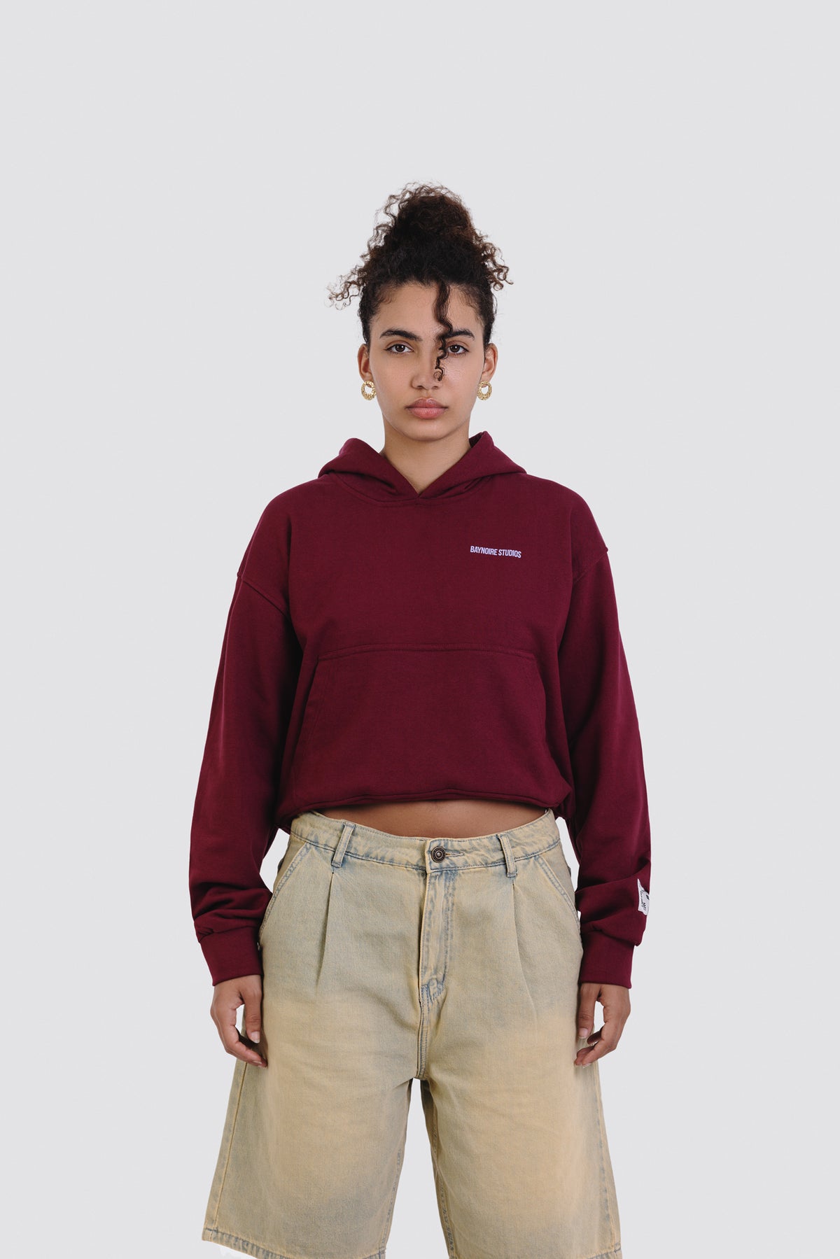04X Boxy Burgundy Baynoire Studios E2 Hoodie
