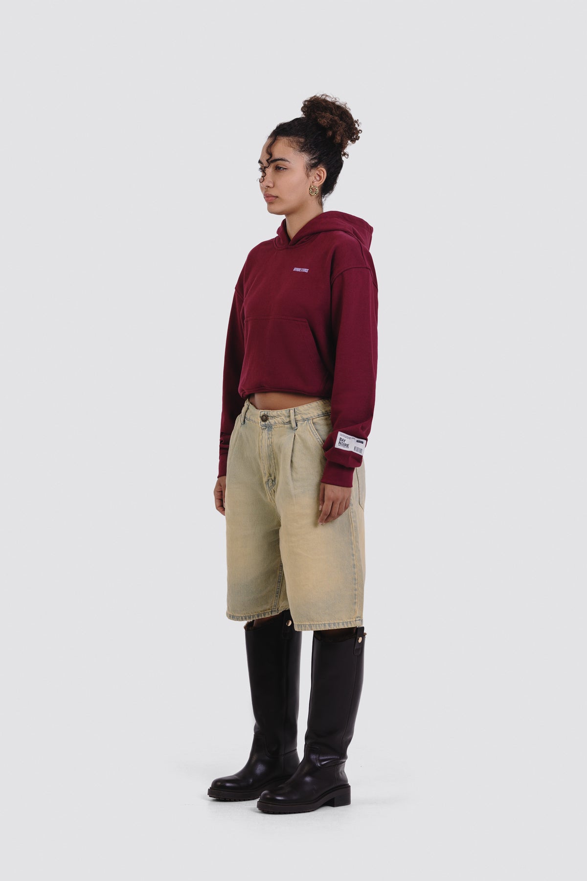 04X Boxy Burgundy Baynoire Studios E2 Hoodie