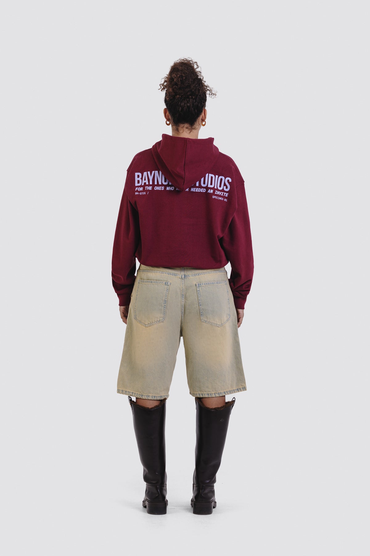 04X Boxy Burgundy Baynoire Studios E2 Hoodie