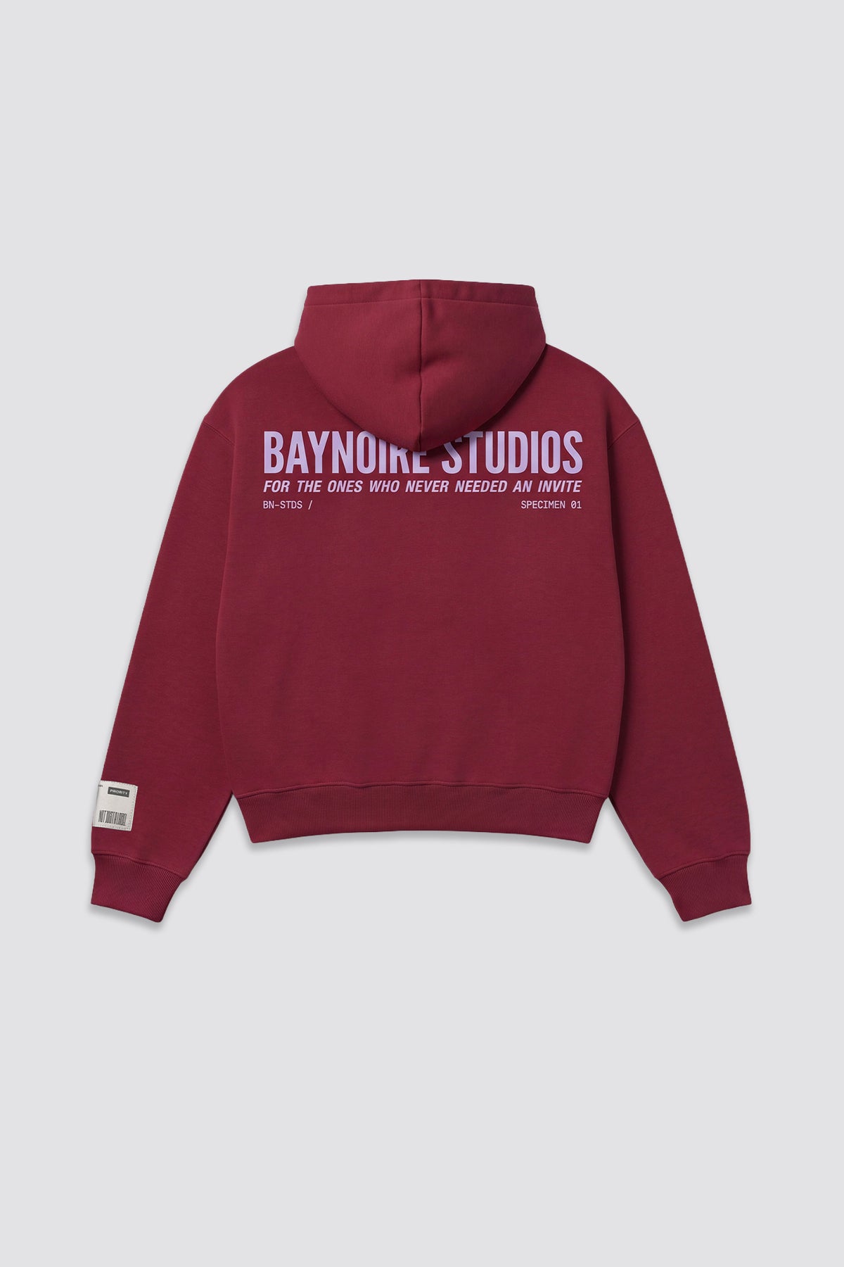 04X Boxy Burgundy Baynoire Studios E2 Hoodie