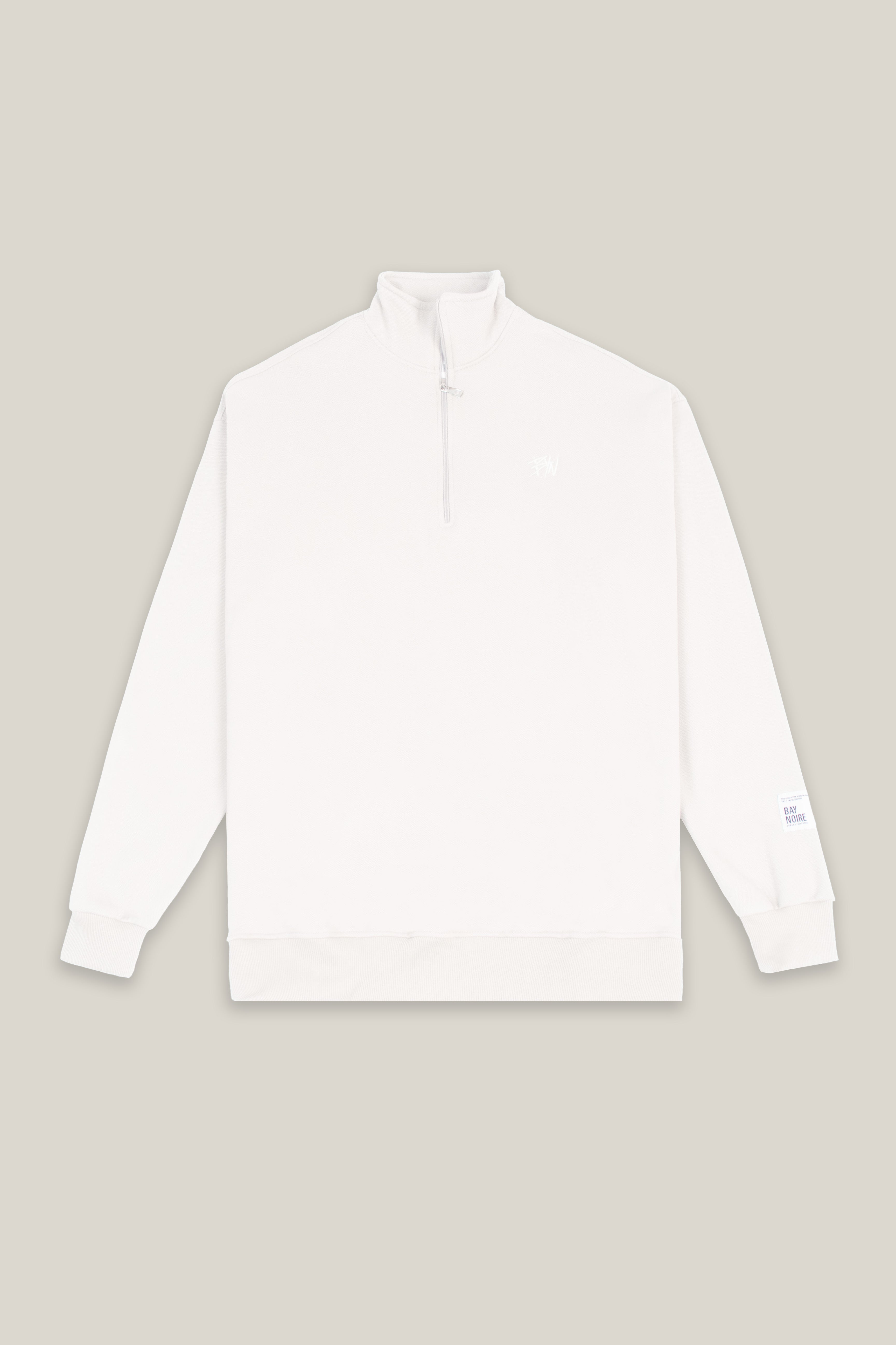 White EX Q-Zipper Sweatshirt
