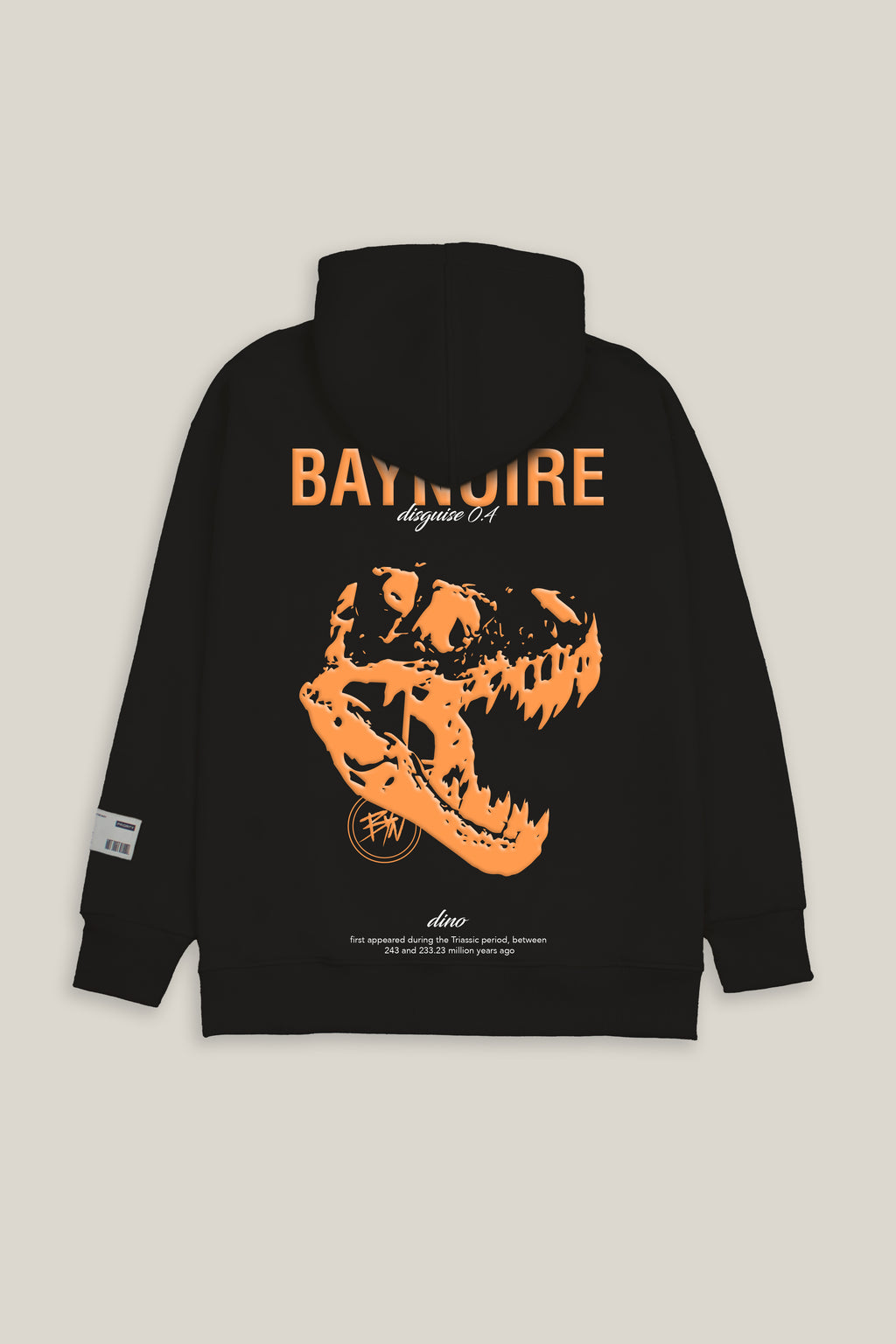 Black Dino 0.4 Oversized Hoodie