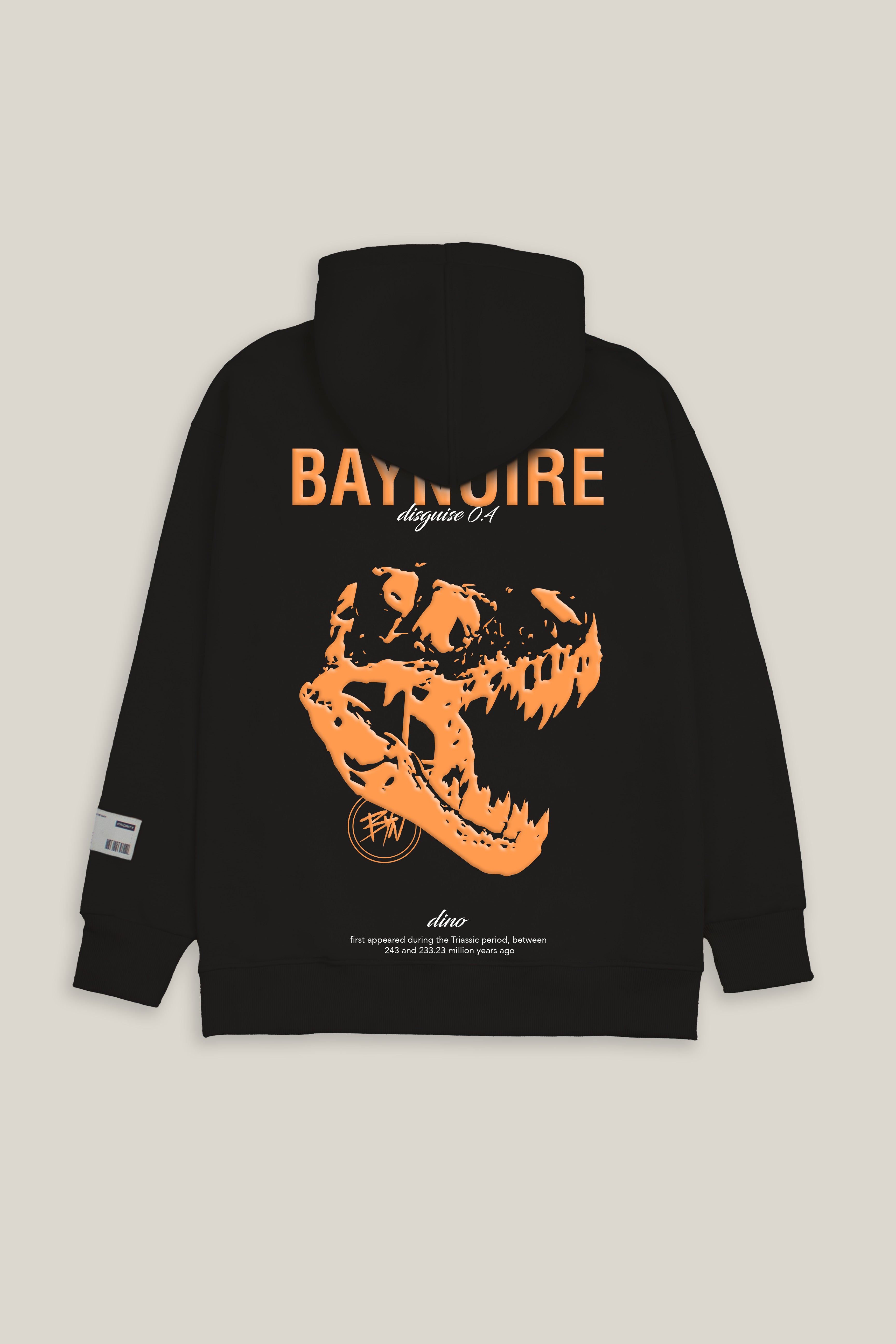 Black Dino 0.4 Oversized Hoodie