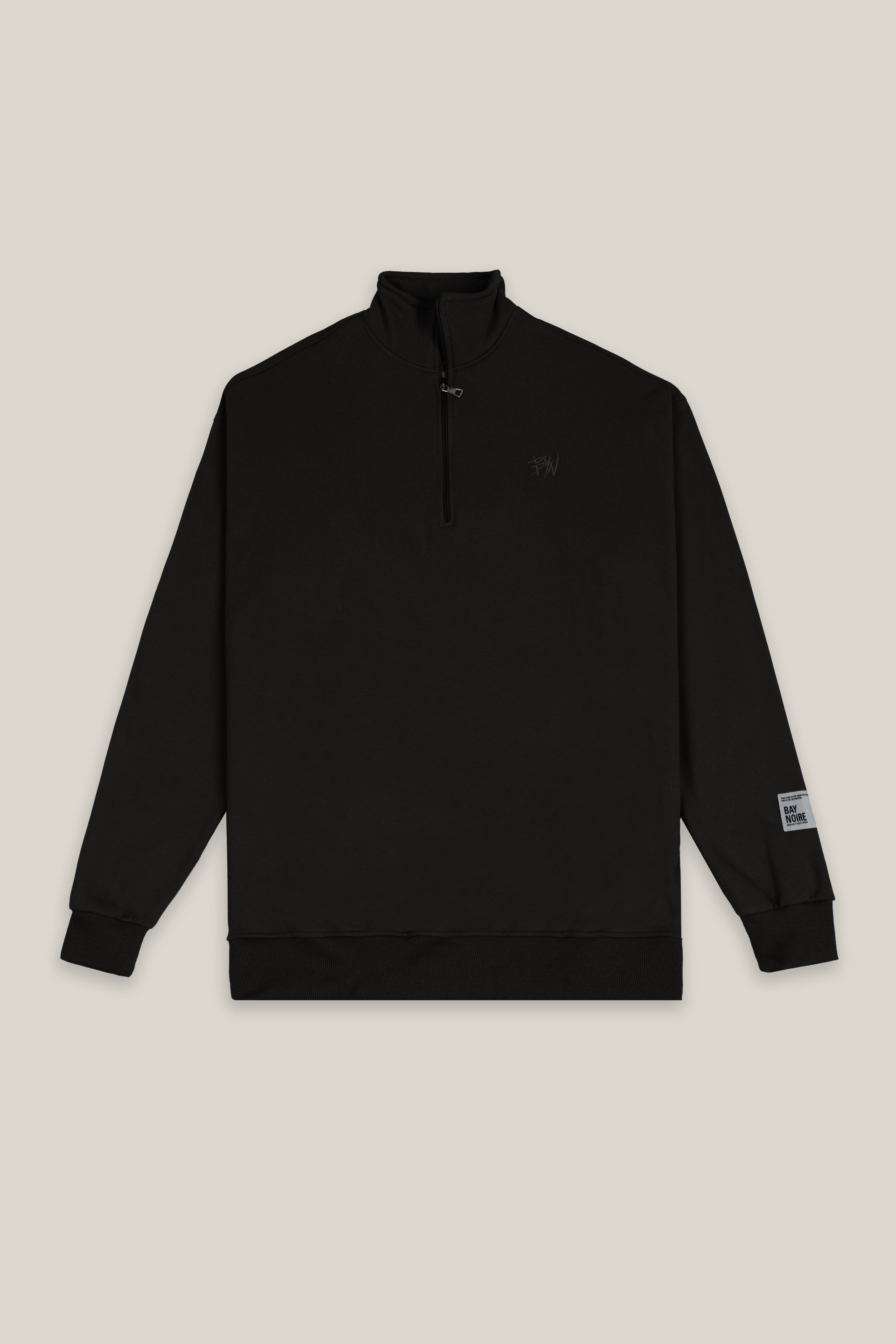 Black EX Q-Zipper Sweatshirt