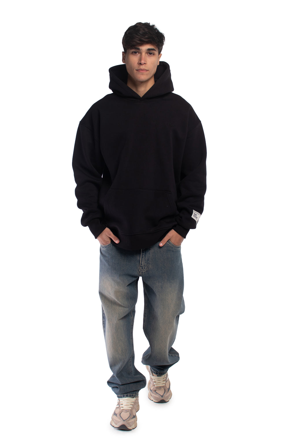 Black B-Arabic Oversized Hoodie