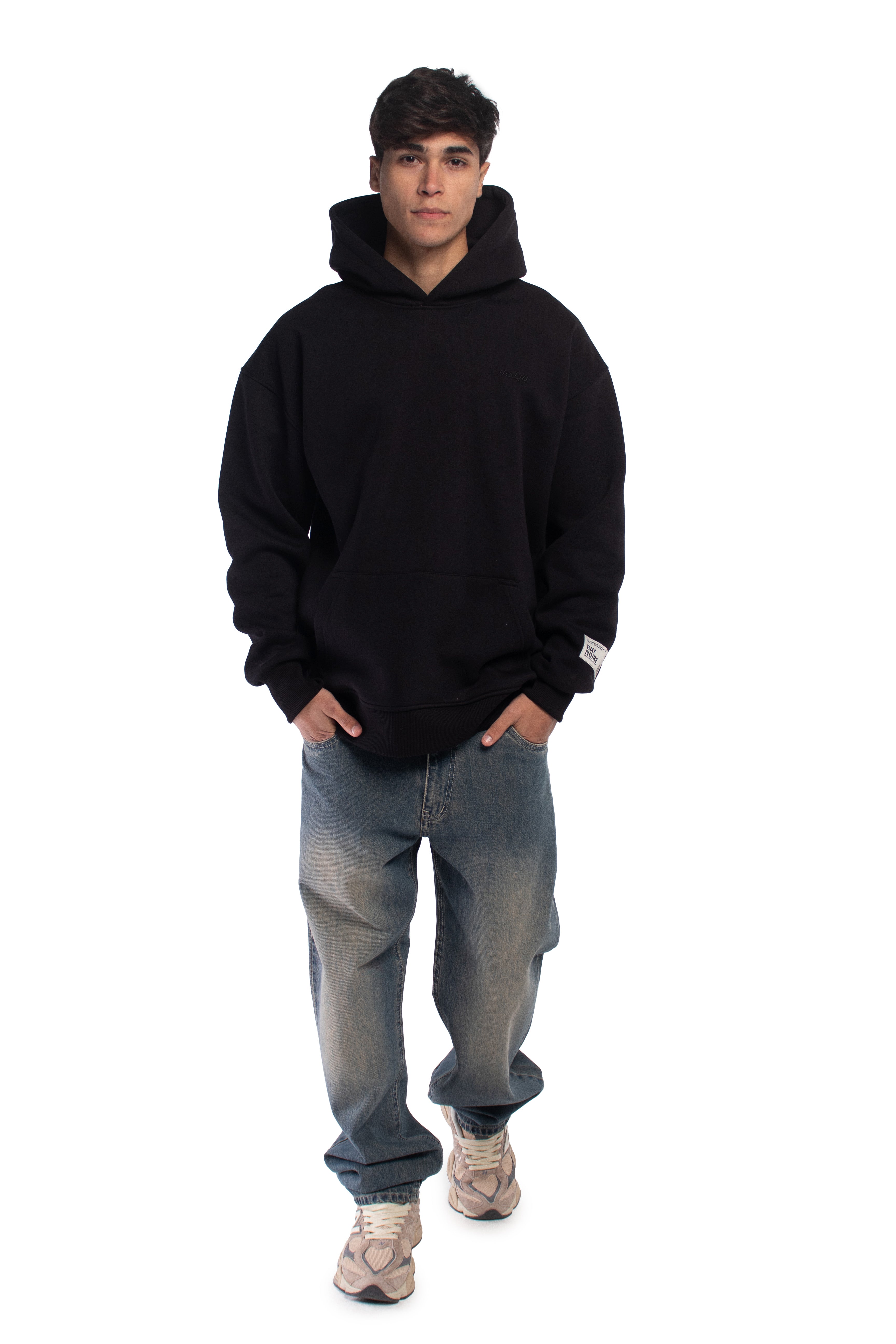 Black B-Arabic Oversized Hoodie