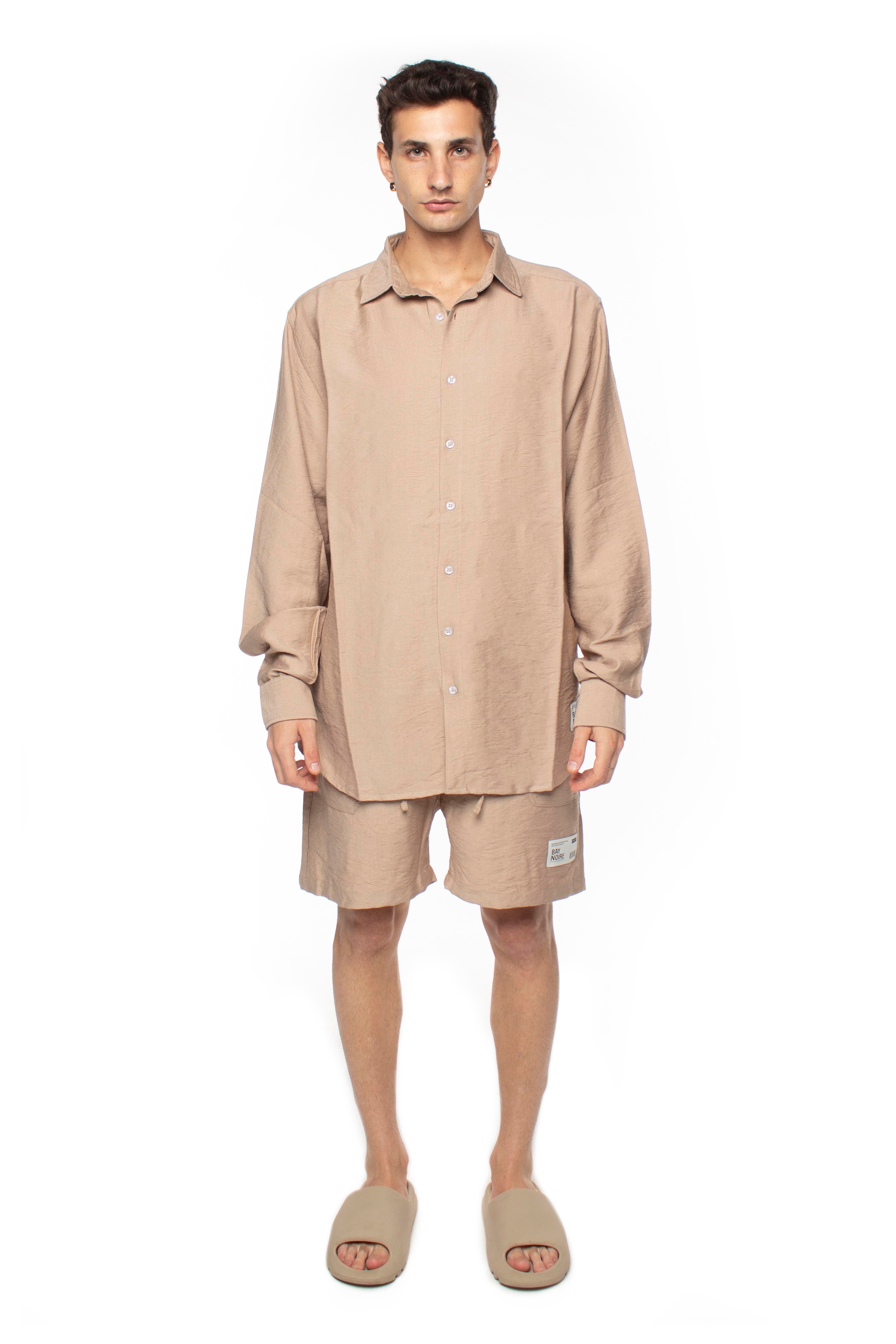 Brown Linen Shorts V2