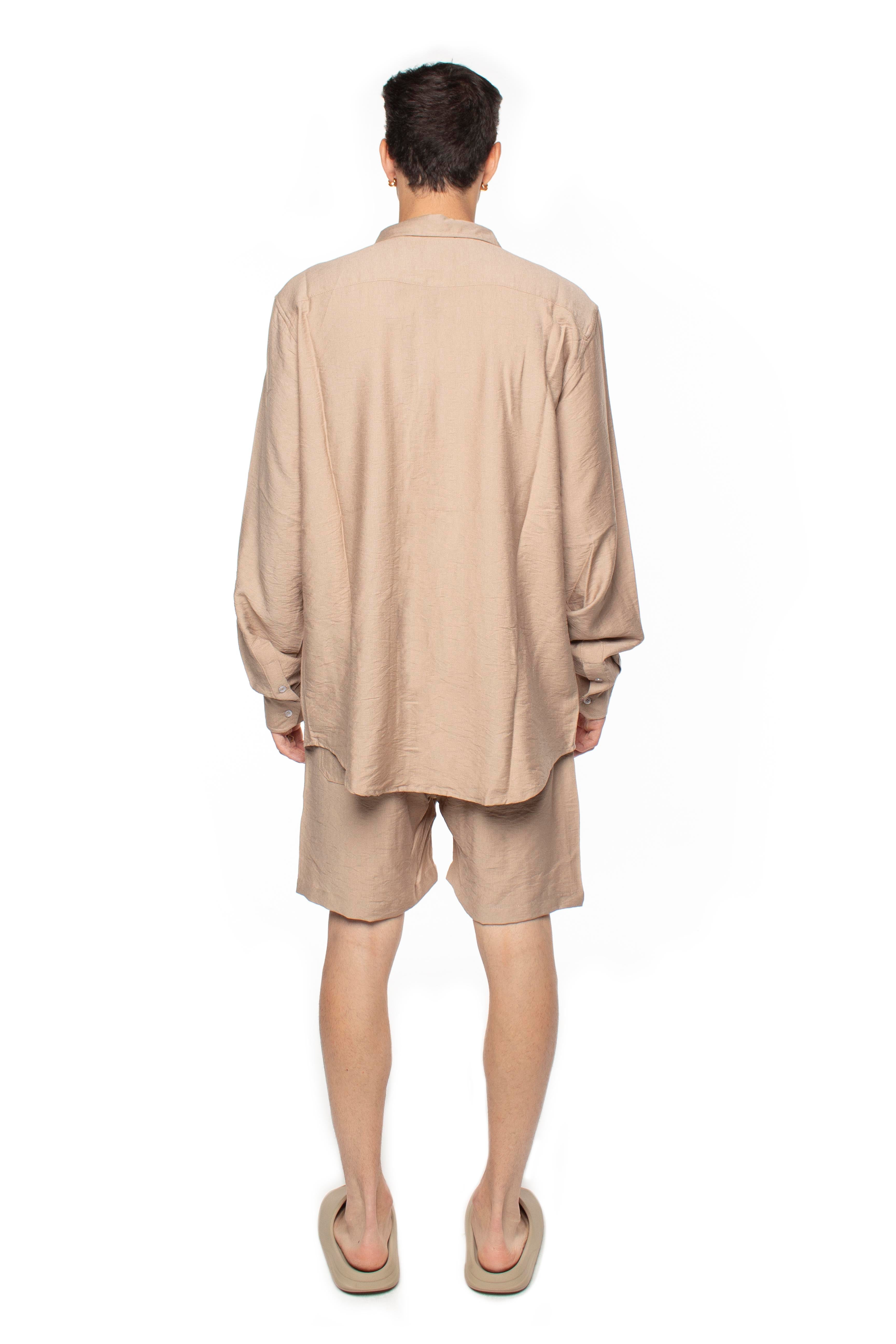 Brown Linen Shorts V2