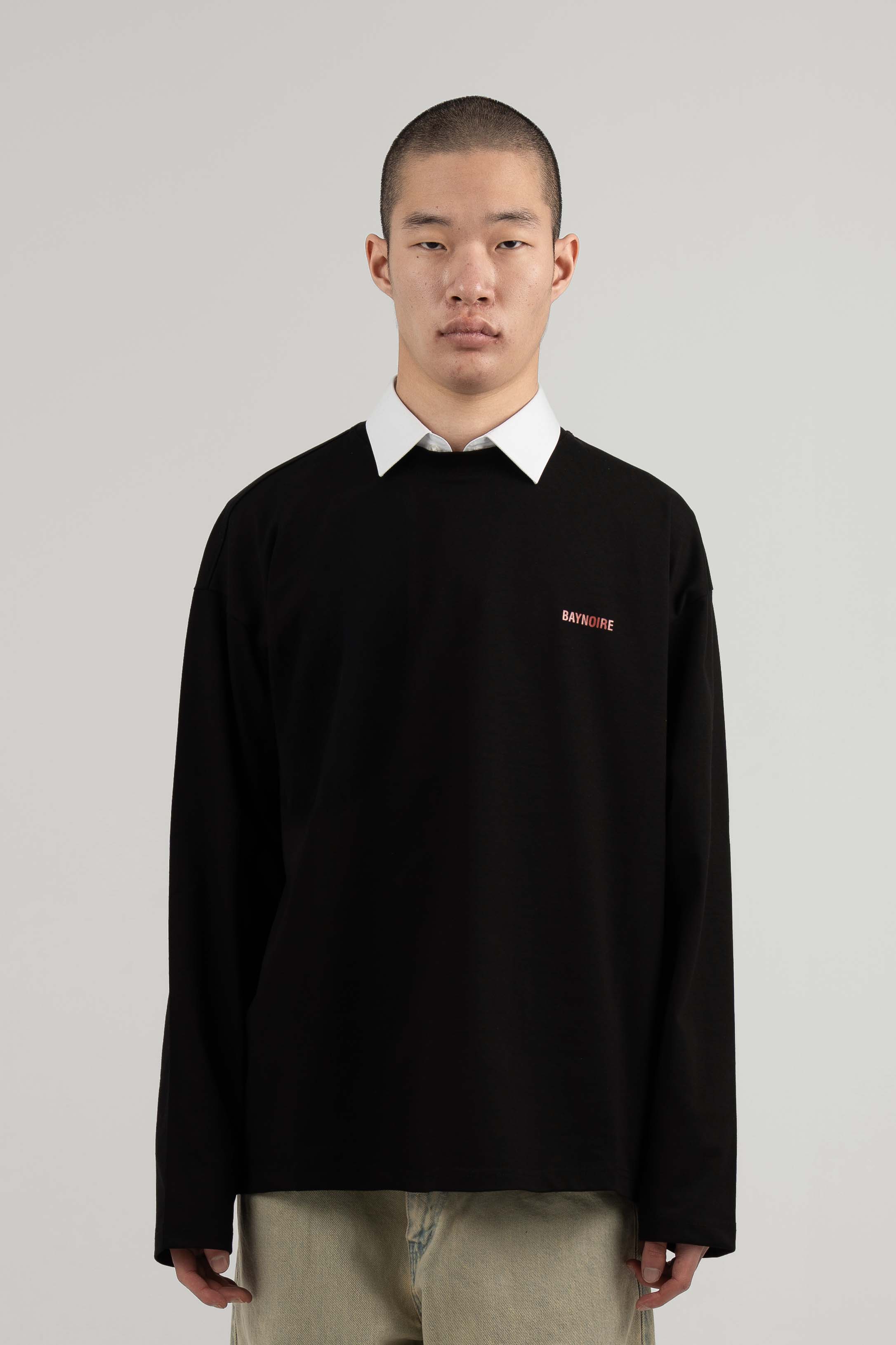 Black Logo PL Long-sleeved T-shirt