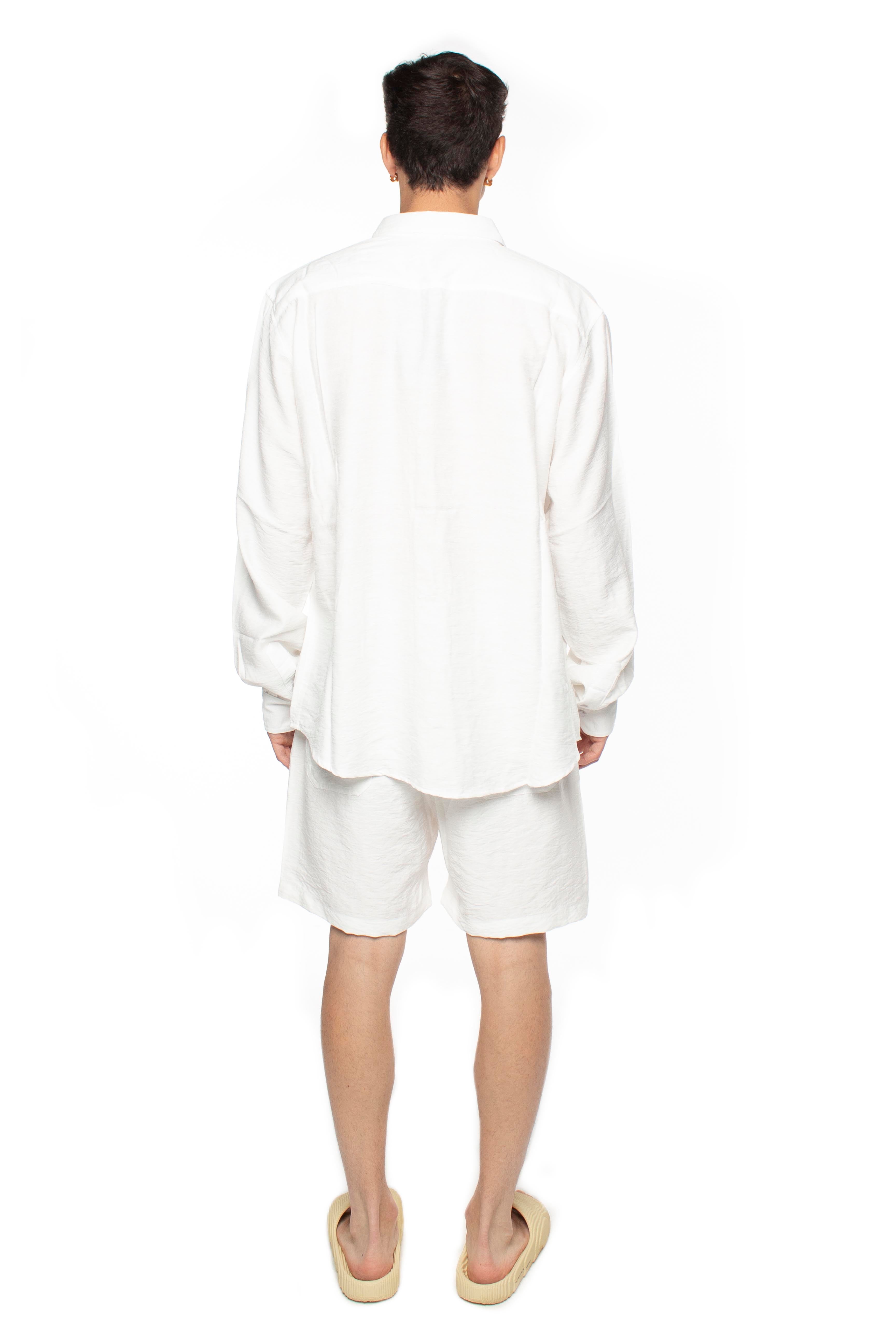 White Oversized Linen Shirt V2