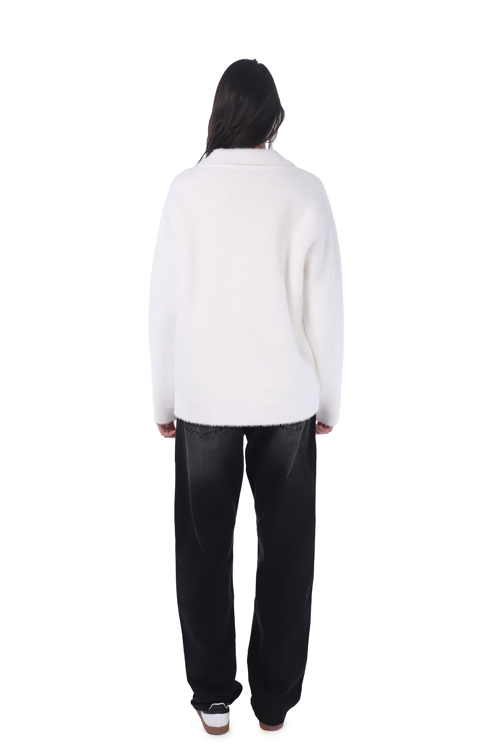 White Faux Fur Sweater