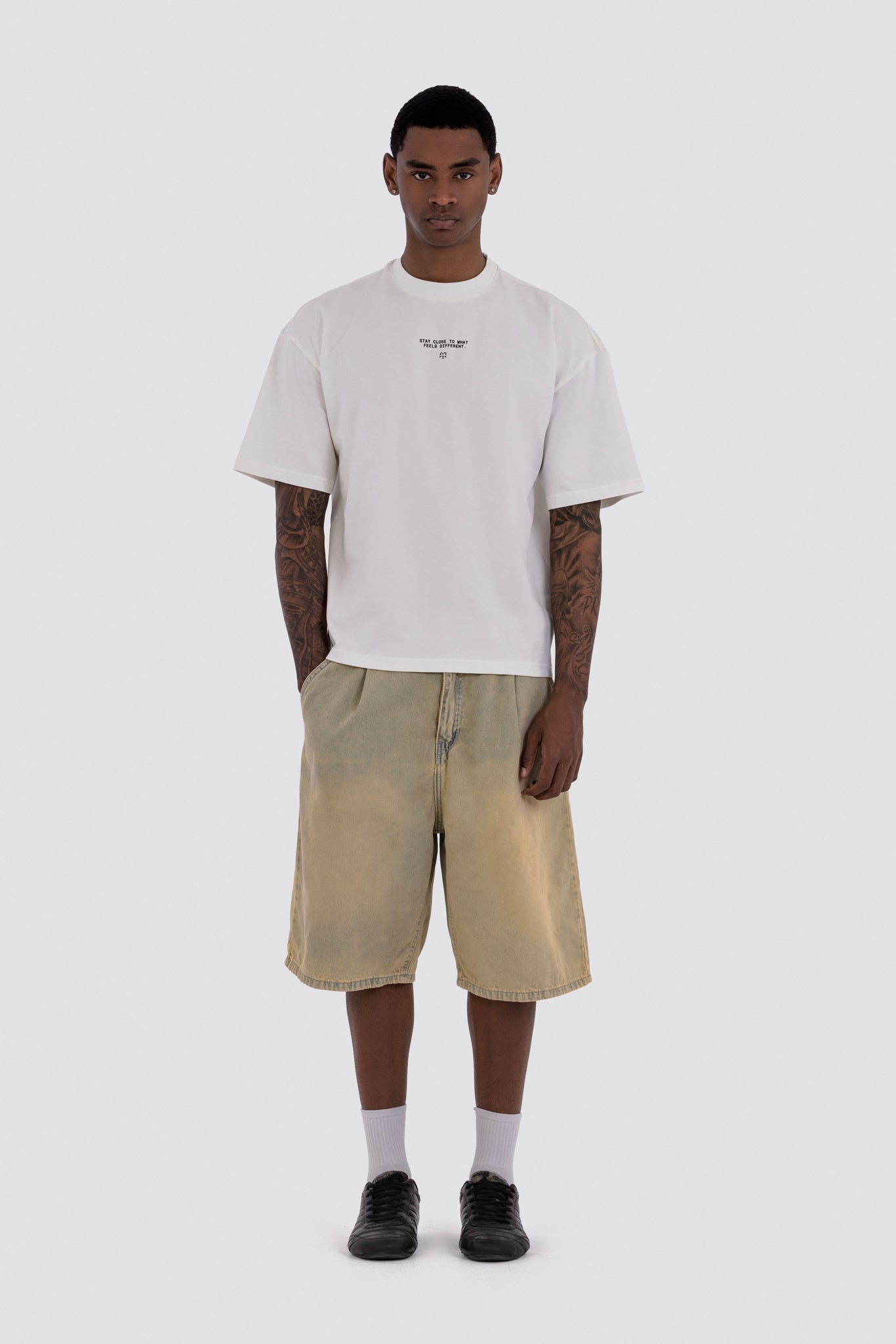 04X Oversized Stay Close White T-Shirt