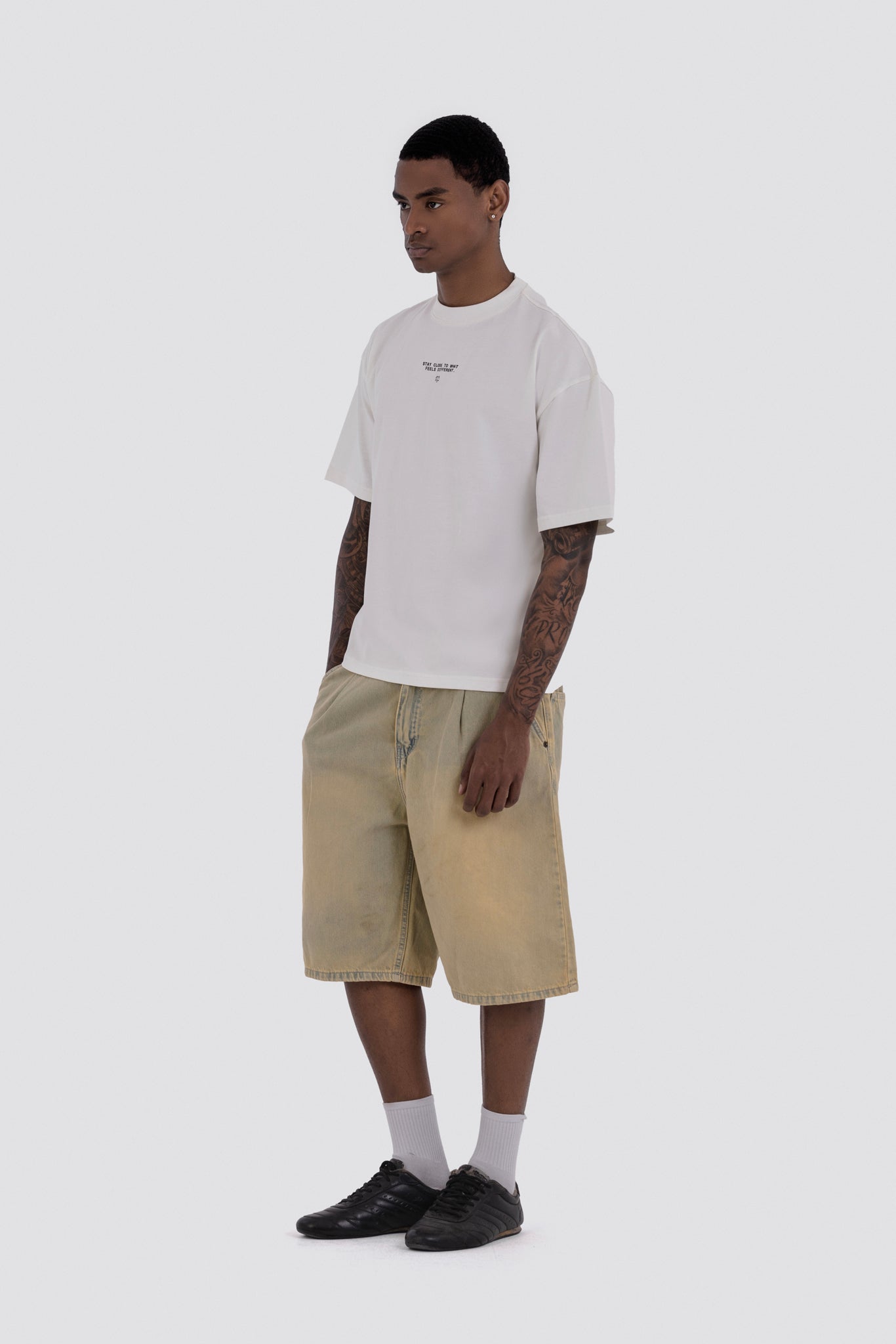 04X Oversized Stay Close White T-Shirt