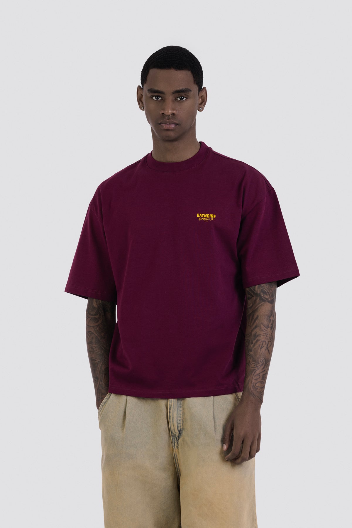 04X Oversized KBF Burgundy T-Shirt