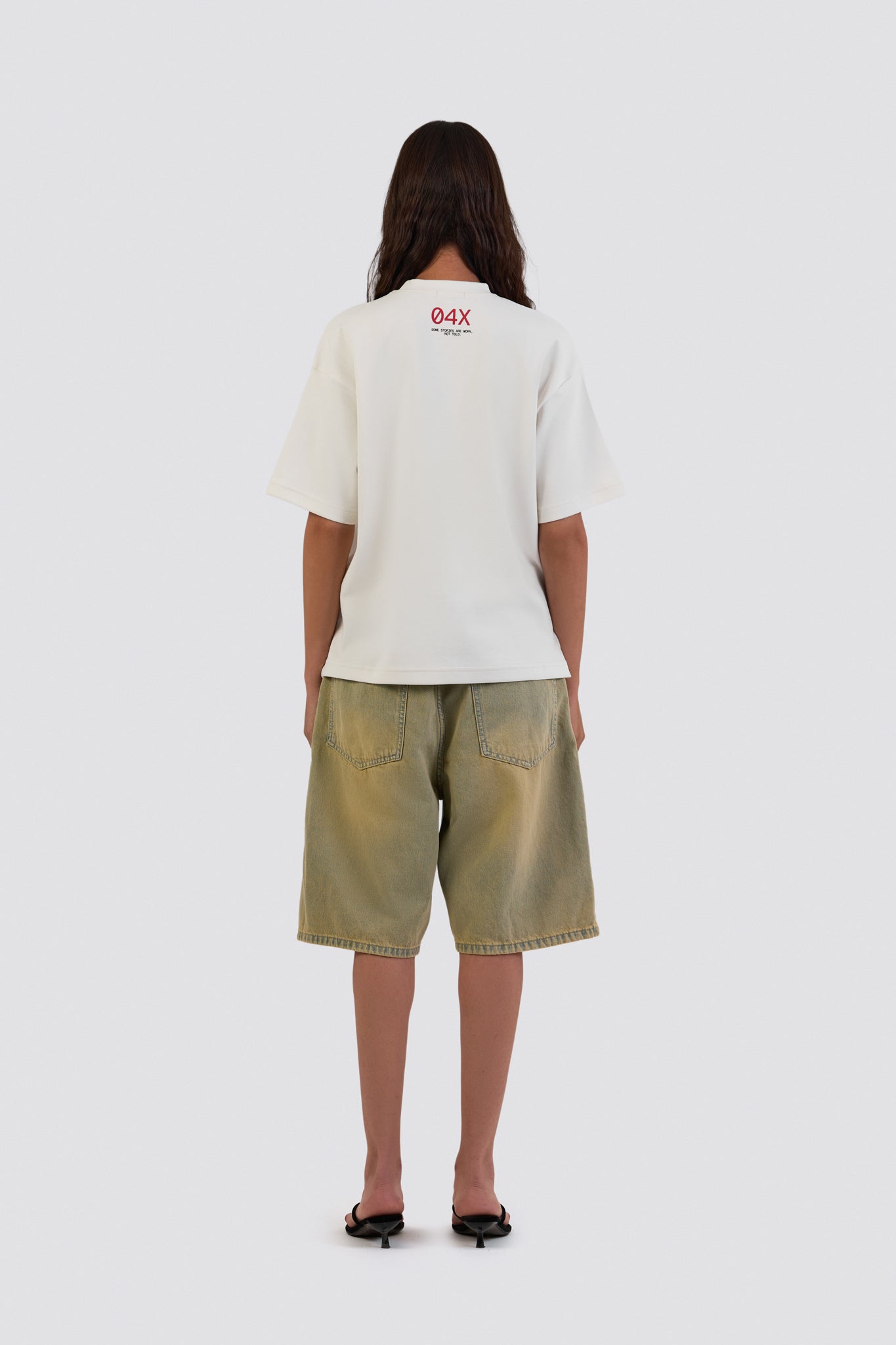 04X Oversized White Stories T-Shirt