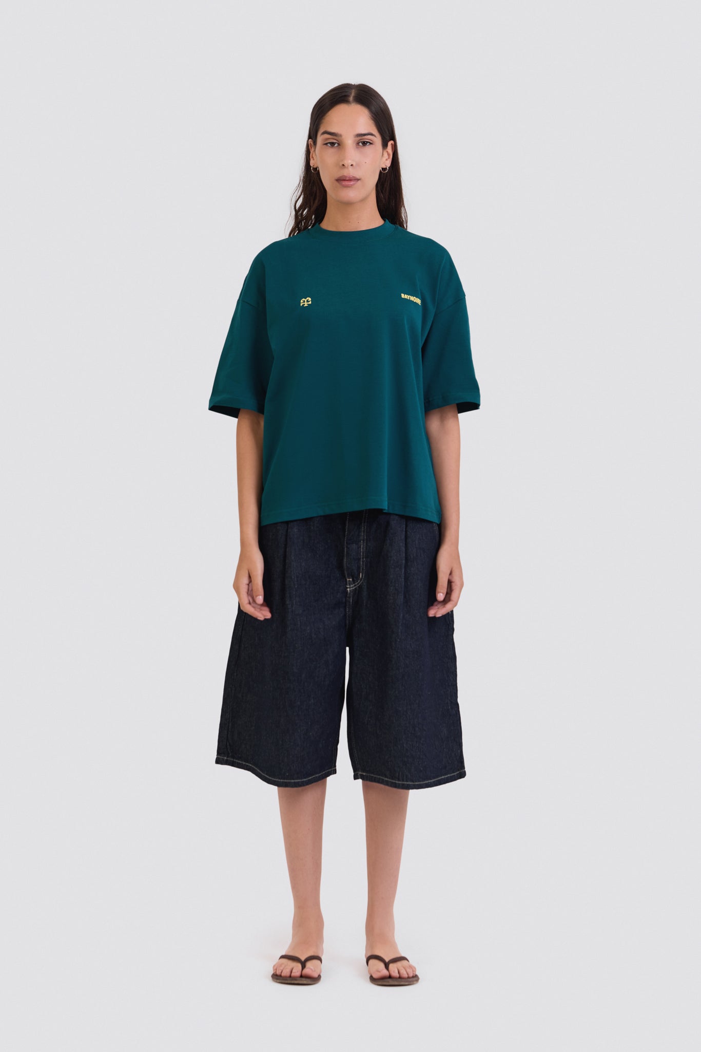 04X Oversized Some Where Teal T-Shirt