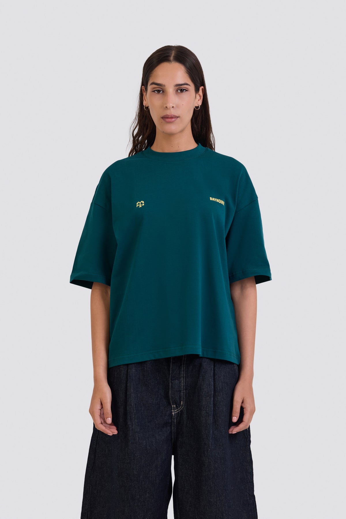 04X Oversized Some Where Teal T-Shirt