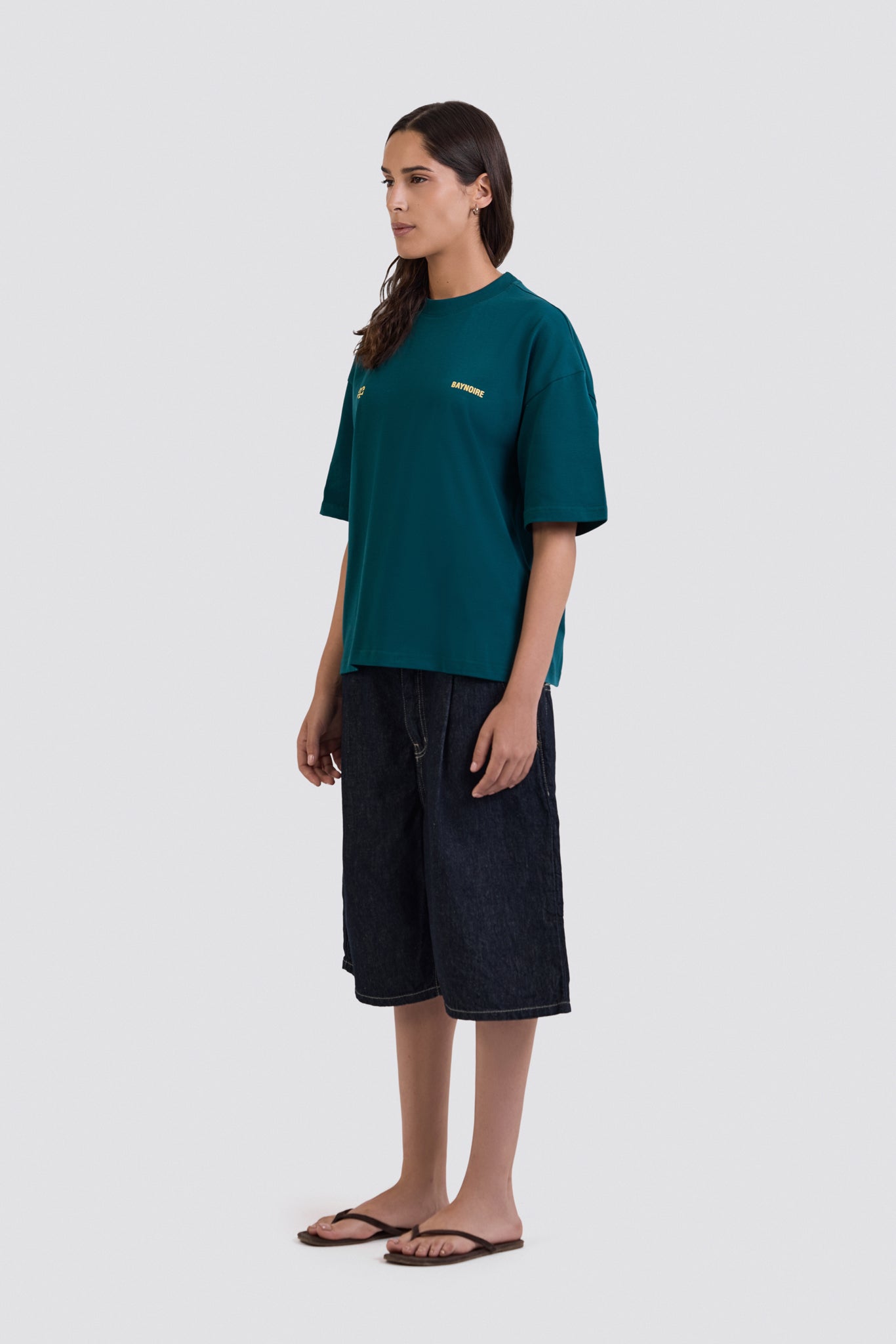 04X Oversized Some Where Teal T-Shirt