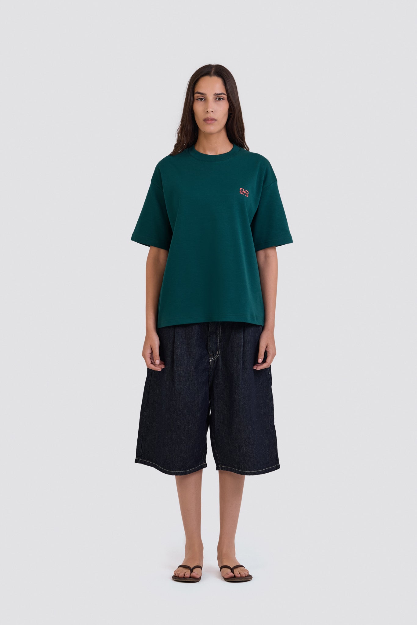 04X Oversized Teal 2X Monogram T-Shirt