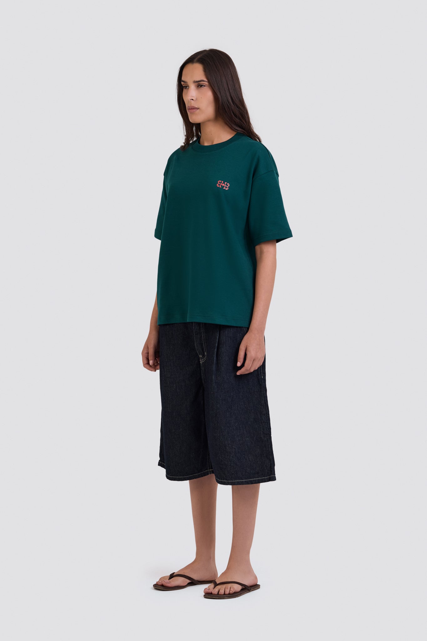 04X Oversized Teal 2X Monogram T-Shirt
