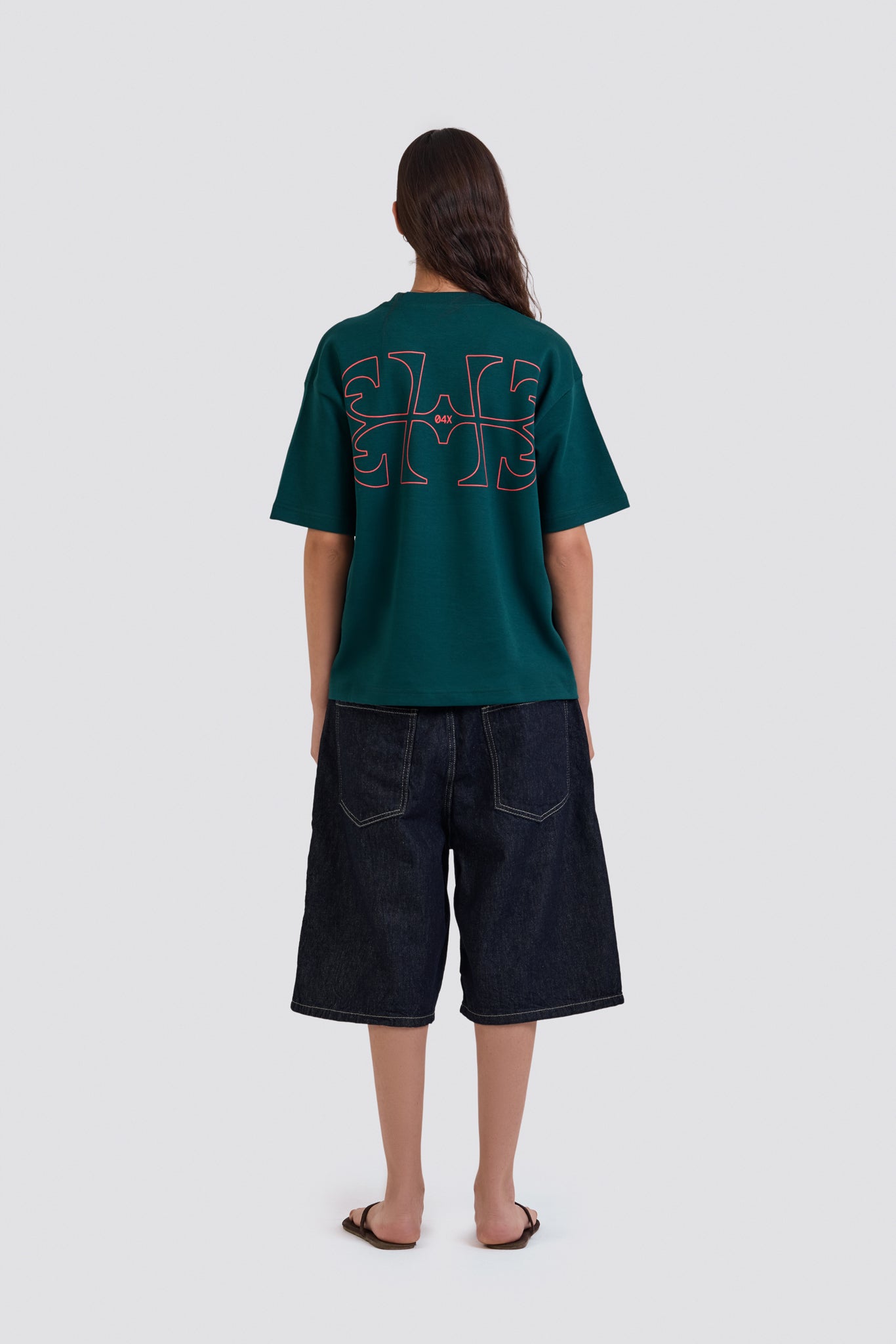 04X Oversized Teal 2X Monogram T-Shirt