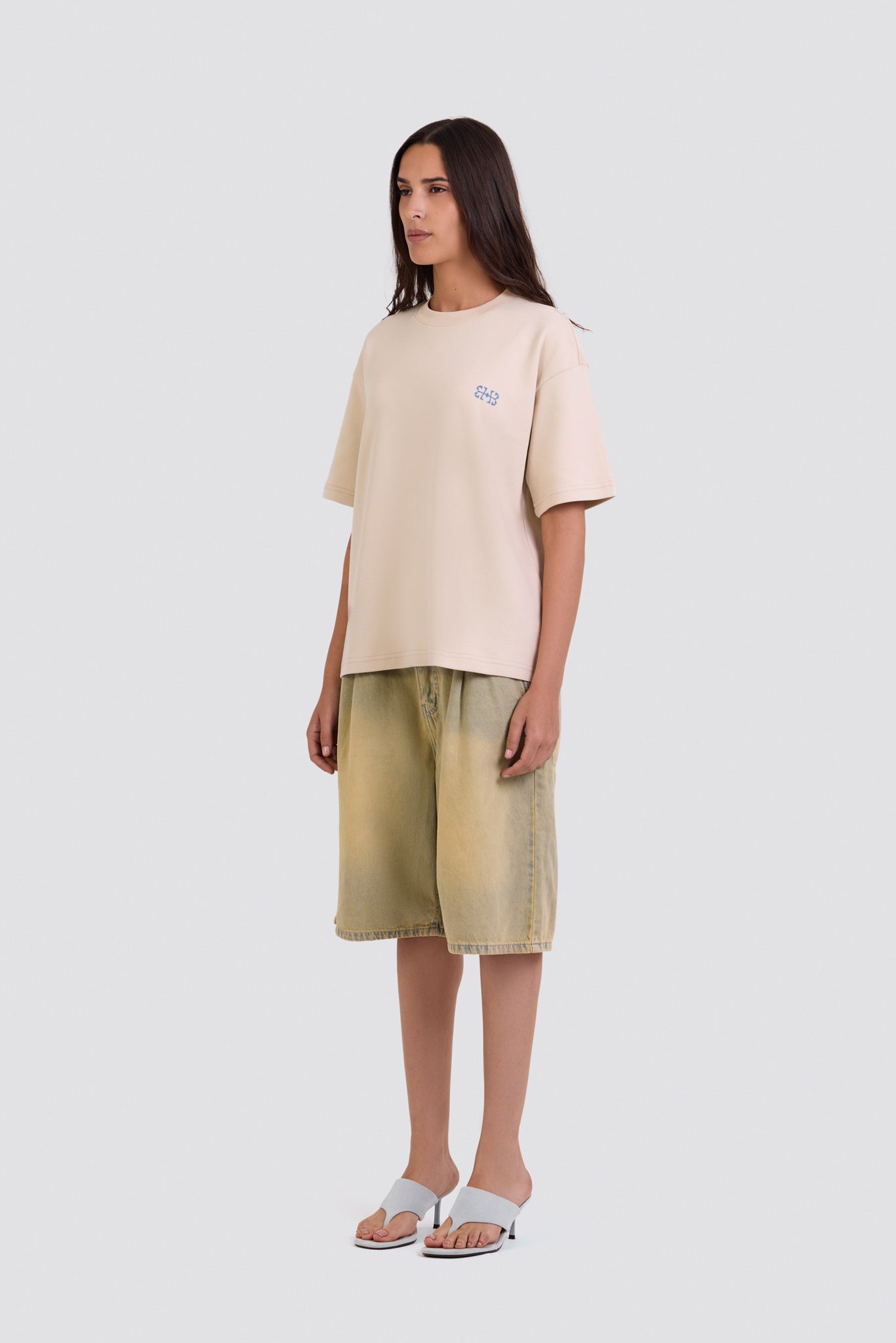 04X Oversized Cream 2X Monogram T-Shirt