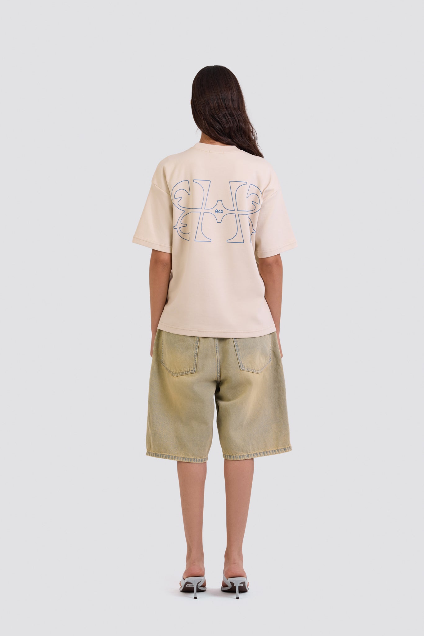 04X Oversized Cream 2X Monogram T-Shirt