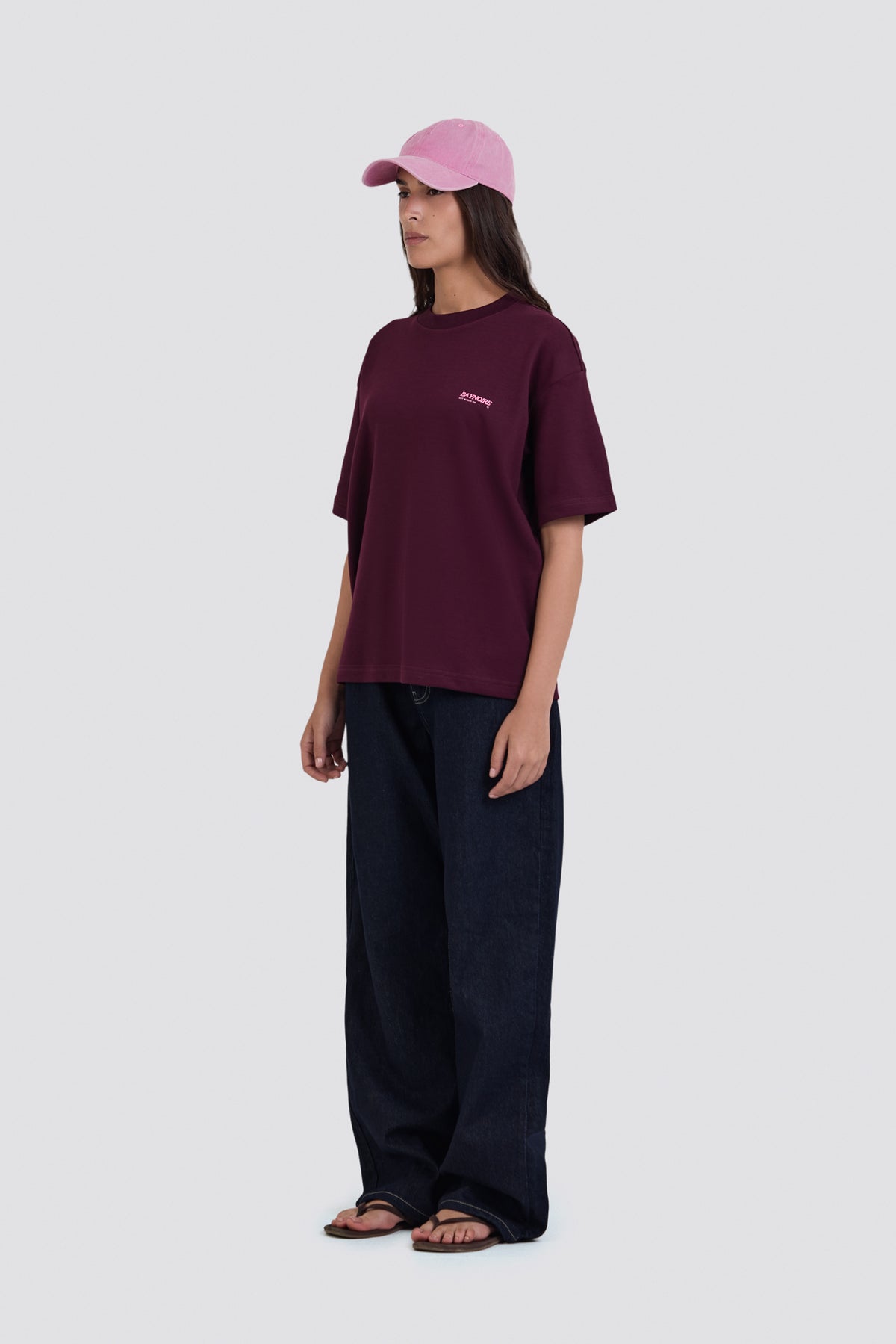 04X Oversized Burgundy Pixel T-Shirt