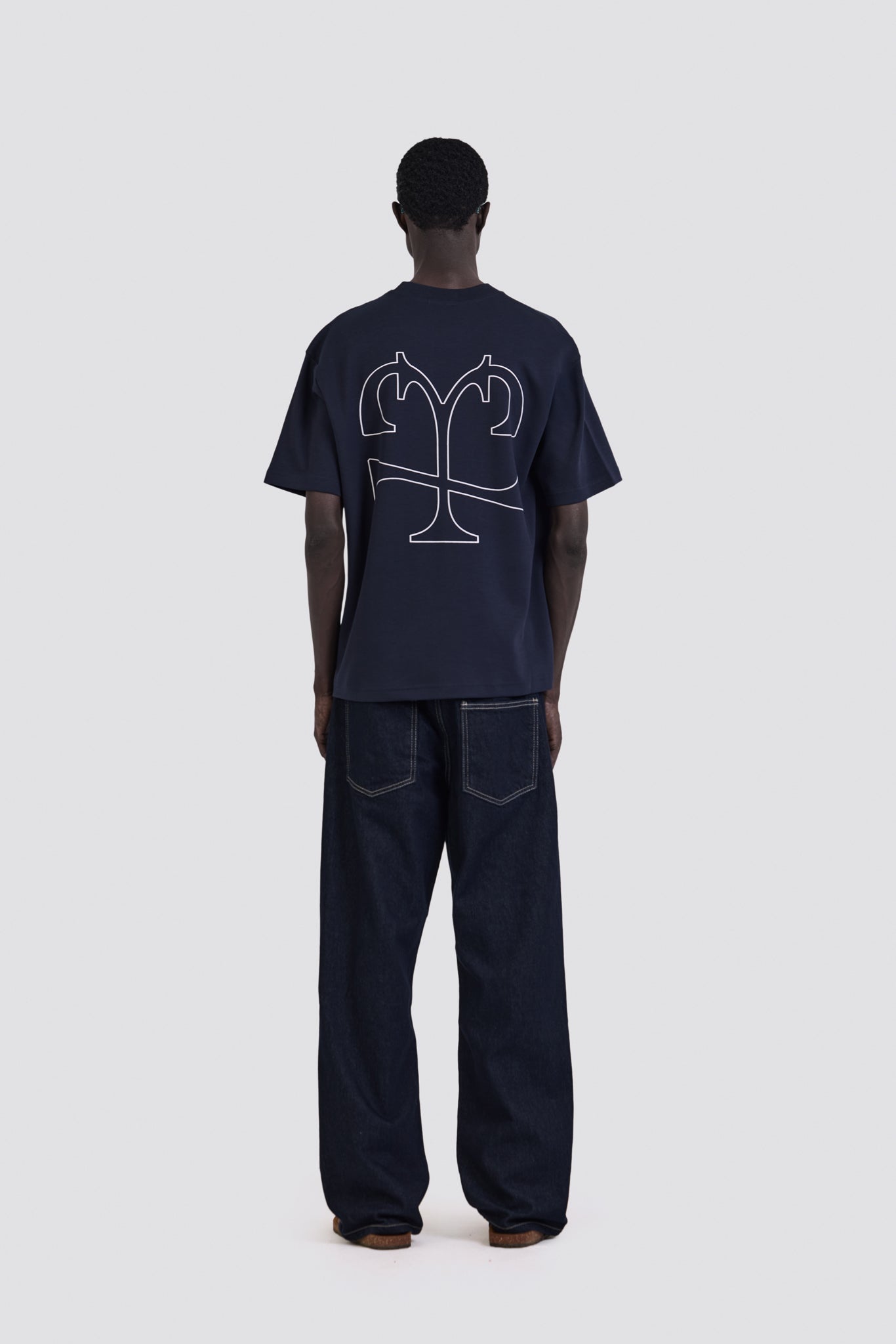 04X Oversized Navy Written IN Time T-Shirt