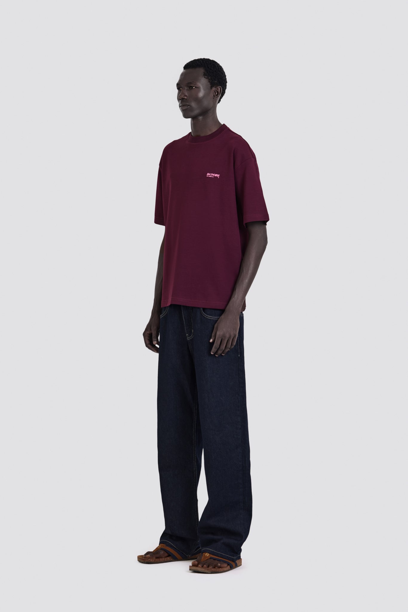 04X Oversized Burgundy Pixel T-Shirt