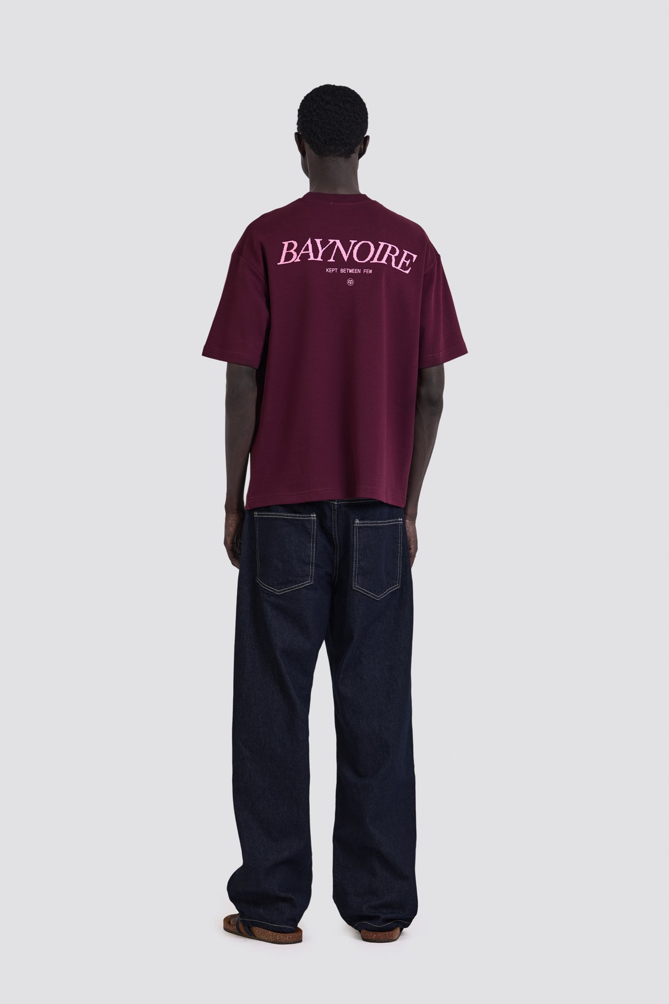 04X Oversized Burgundy Pixel T-Shirt