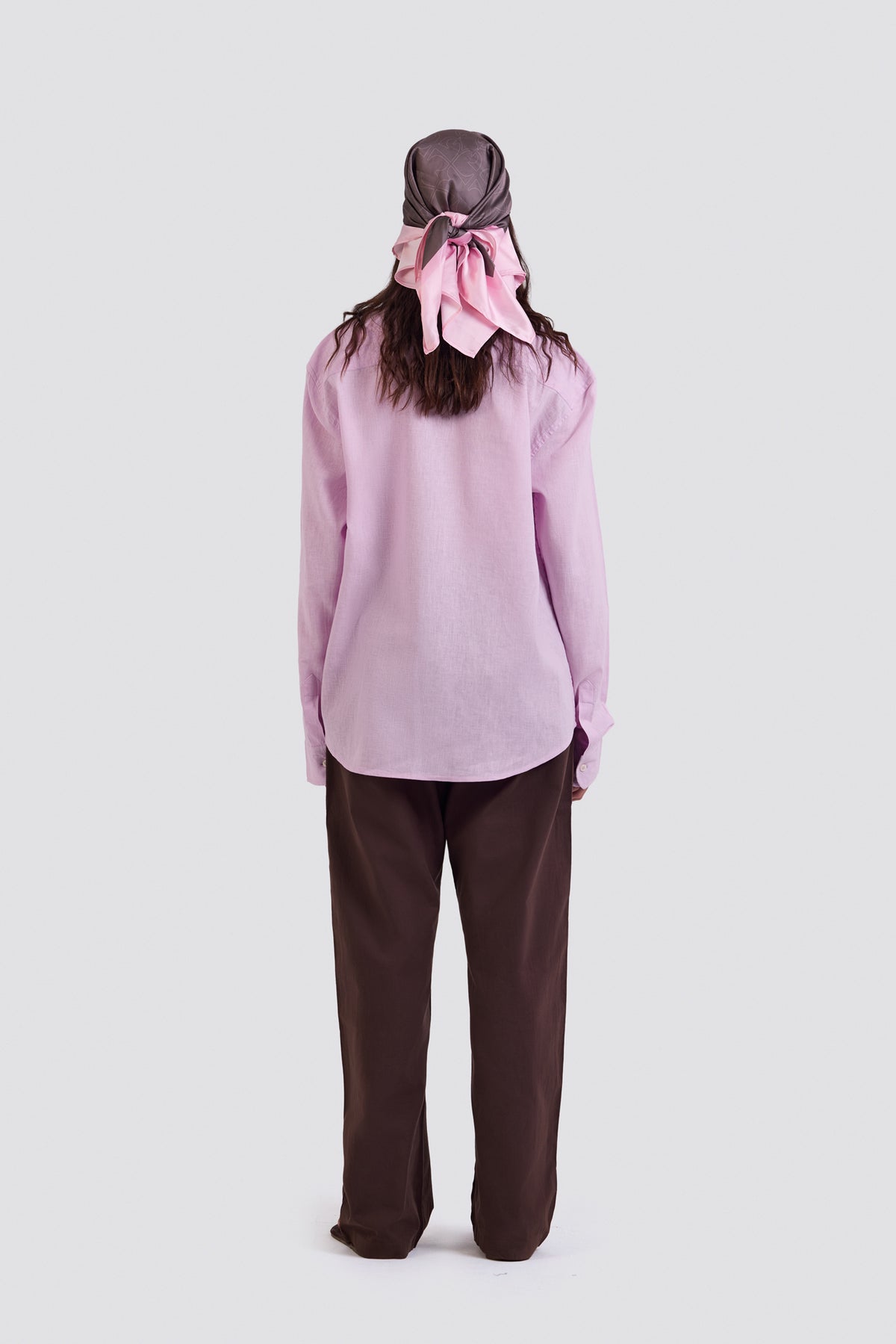 03C Oversized Linen Pink Shirt