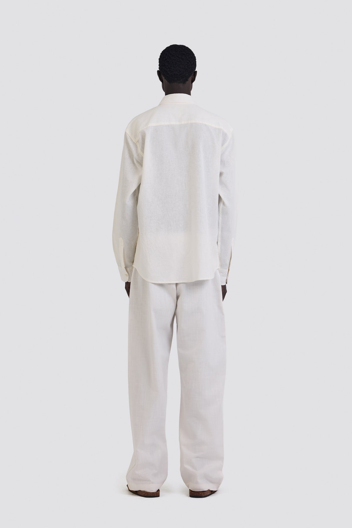 03C Relaxed C-Linen White Pants