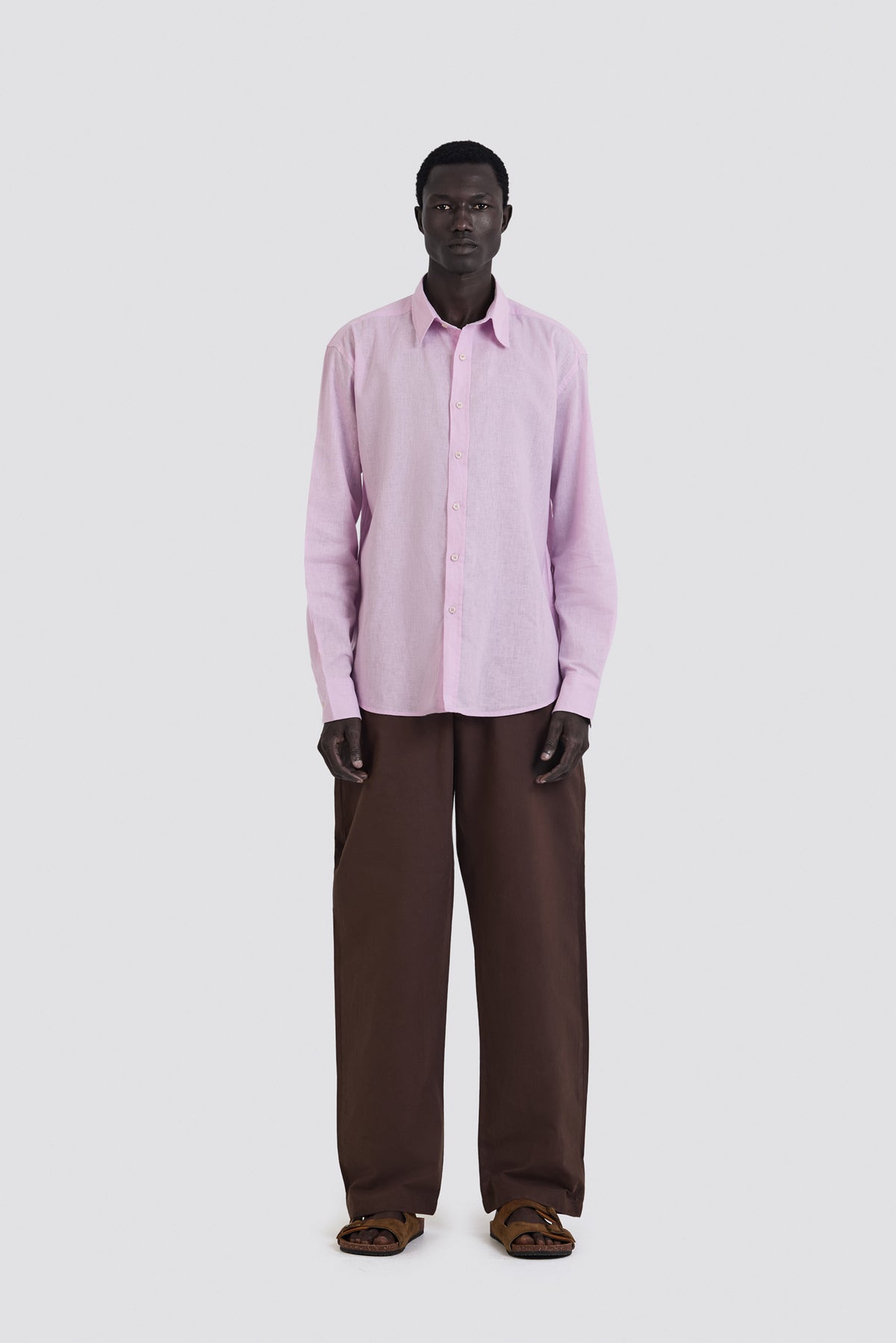 03C Relaxed C-Linen Brown Pants