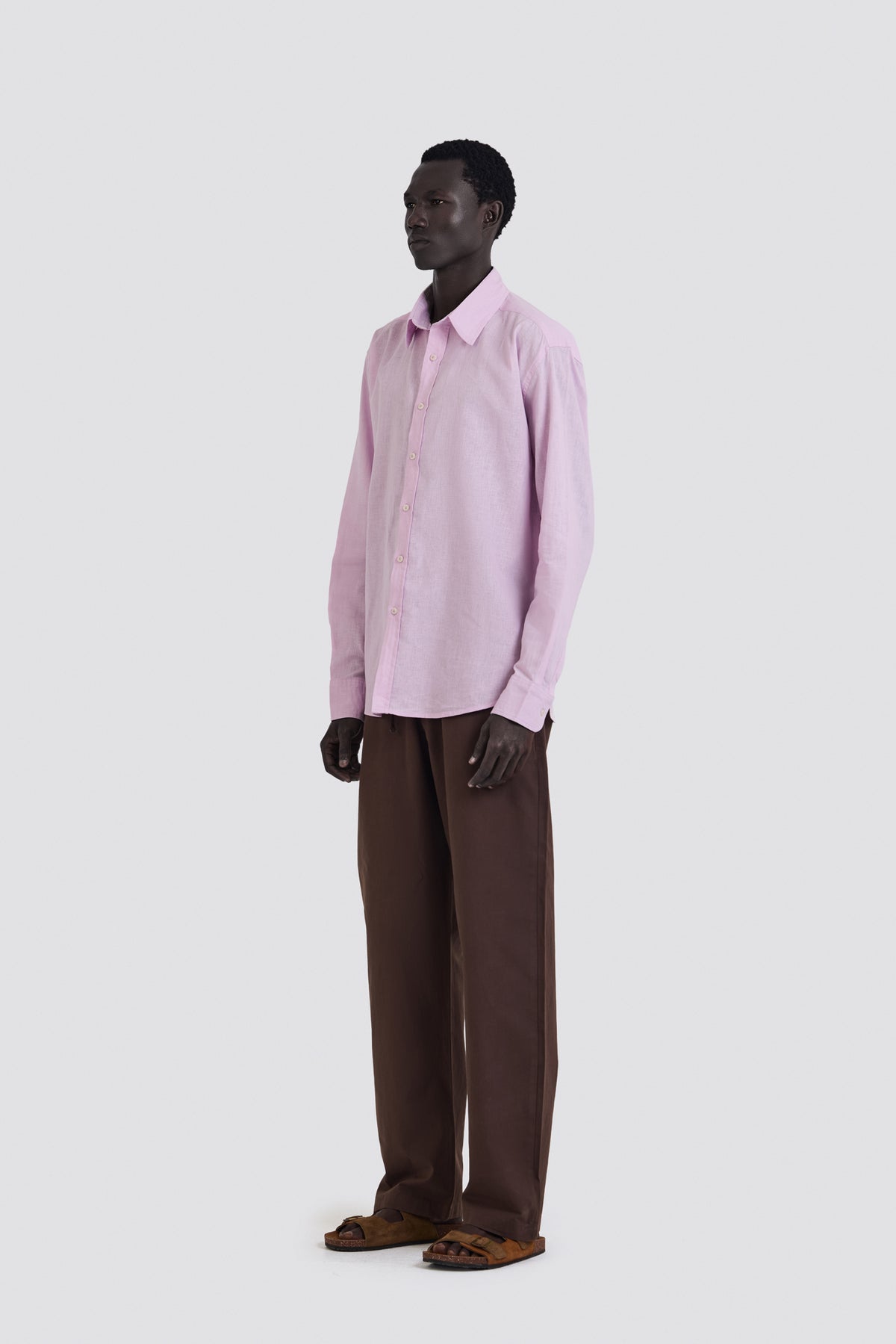 03C Relaxed C-Linen Brown Pants