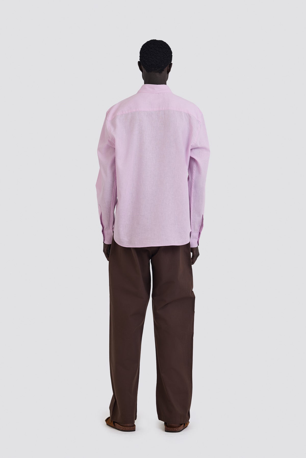 03C Relaxed C-Linen Brown Pants