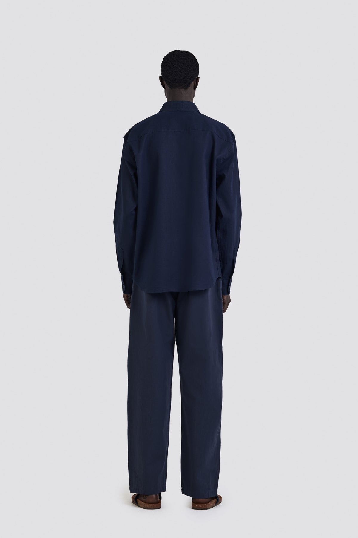 03C Relaxed C-Linen Navy Pants