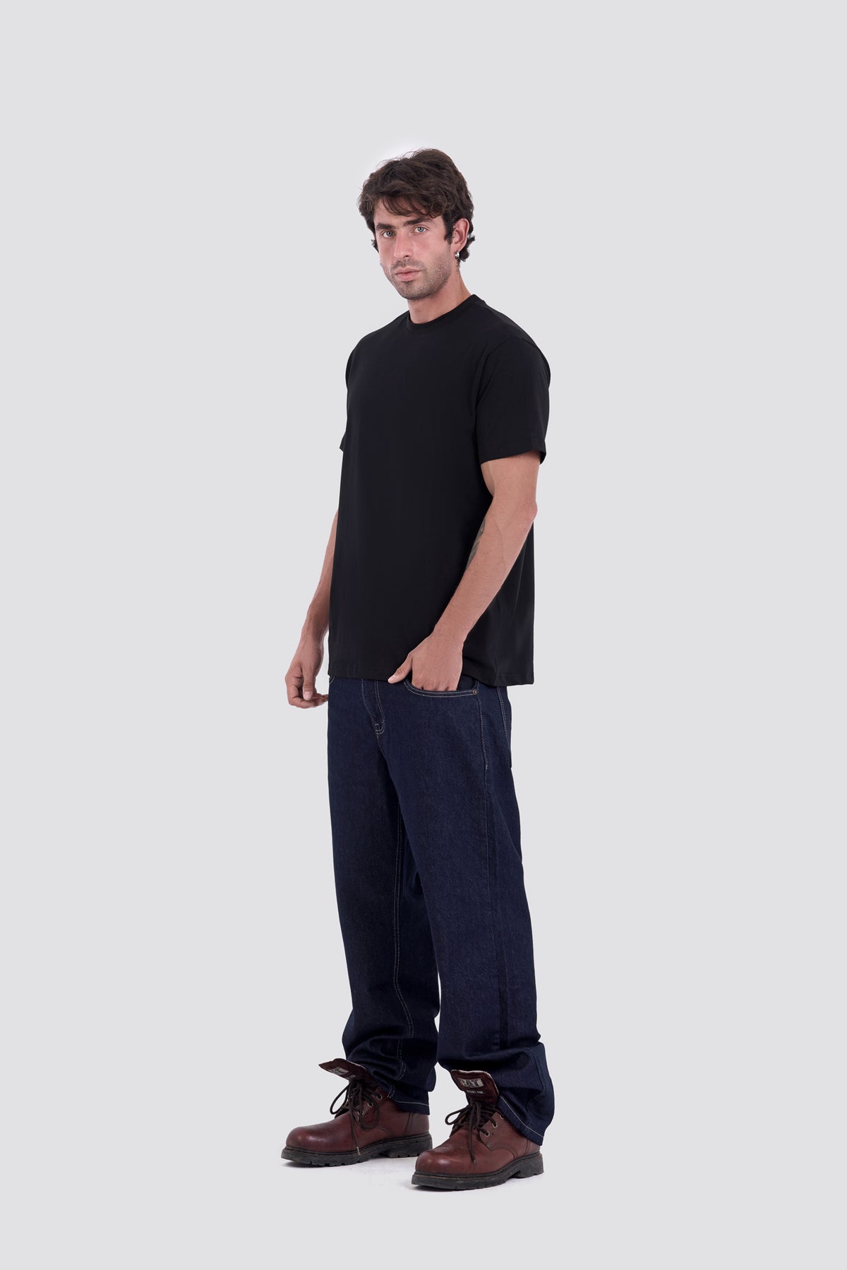 01E Regular Black Pack of 3 T-shirt
