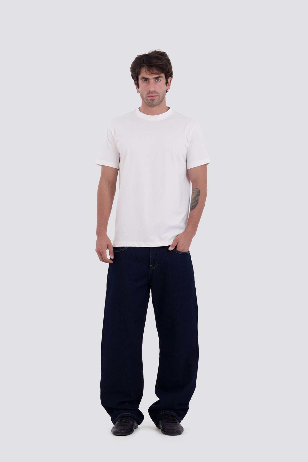 01E Regular White Pack of 3 T-shirt