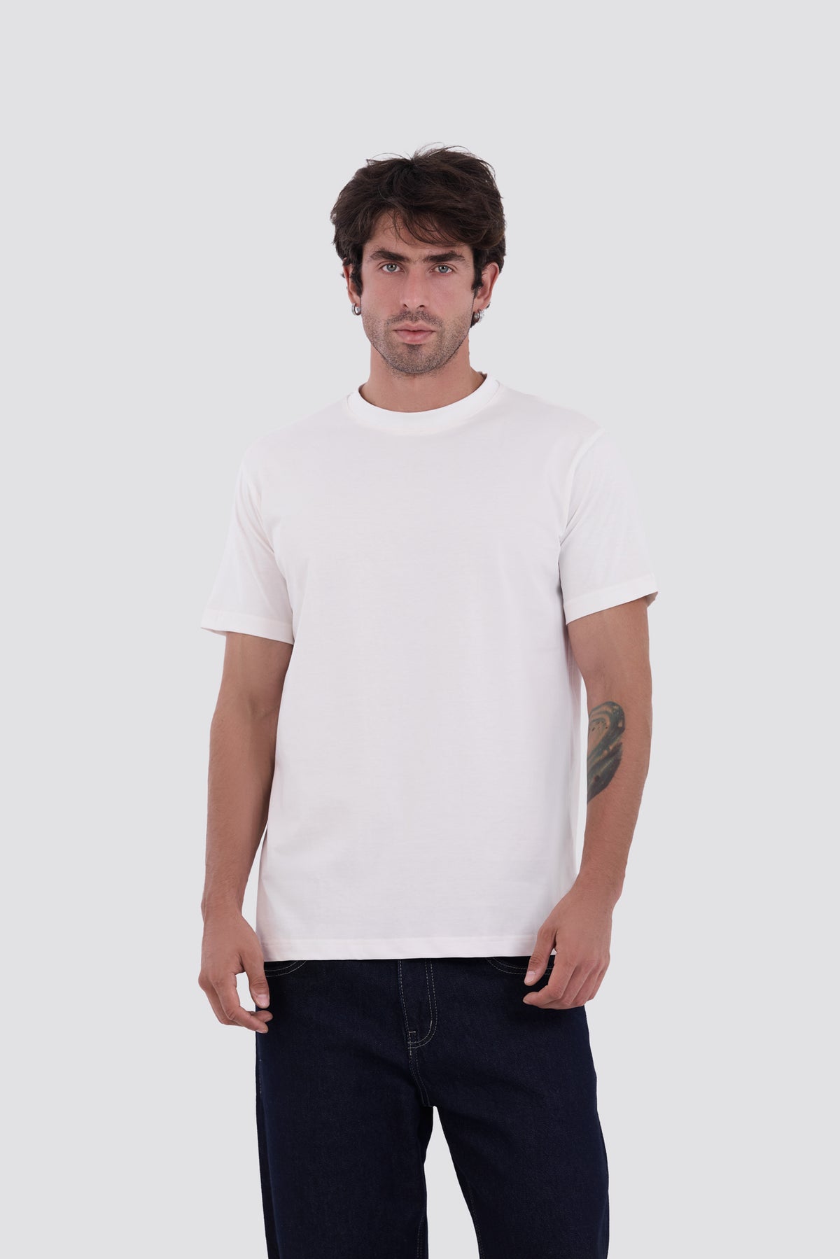 01E Regular White Pack of 3 T-shirt