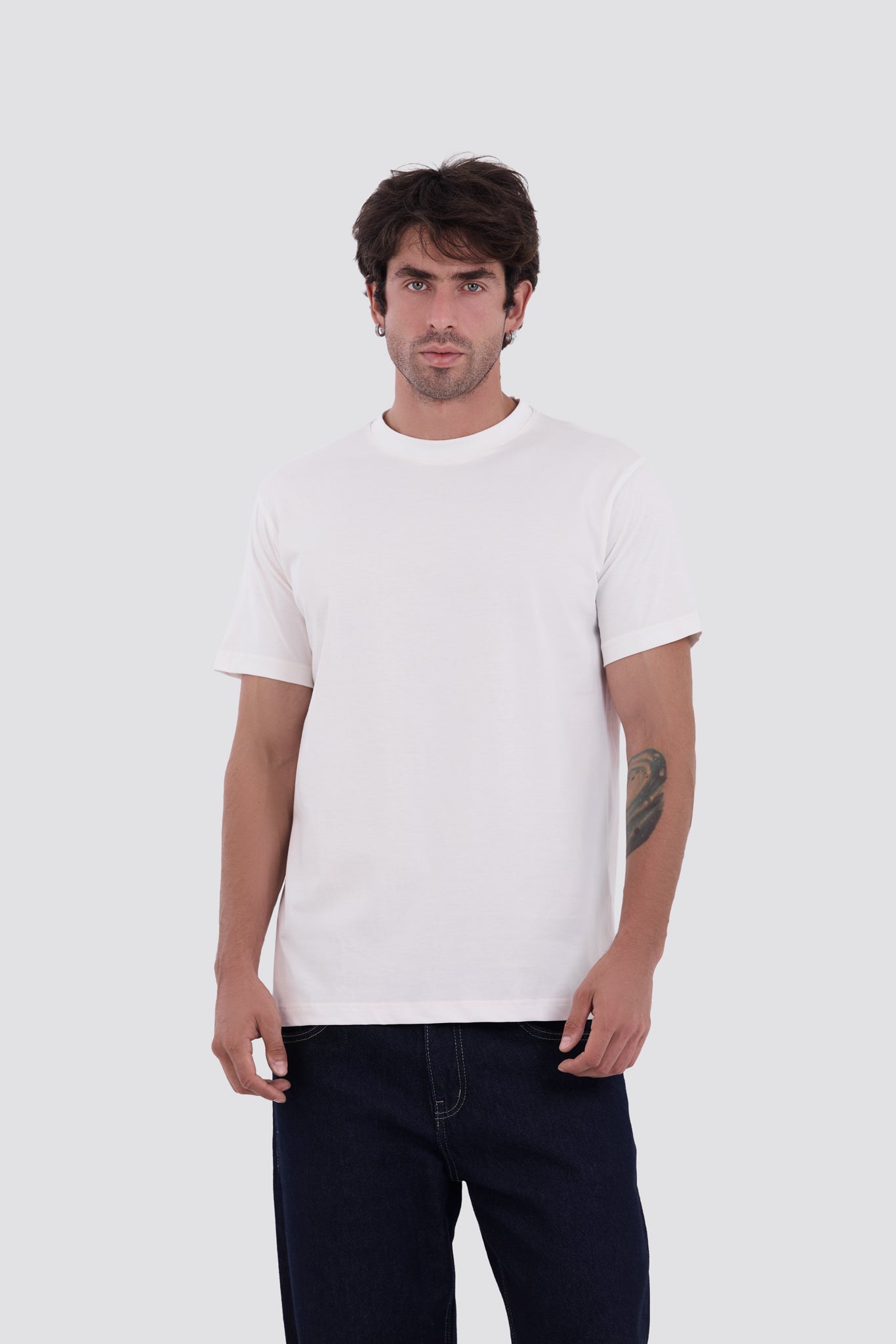 01E Regular White Pack of 3 T-shirt