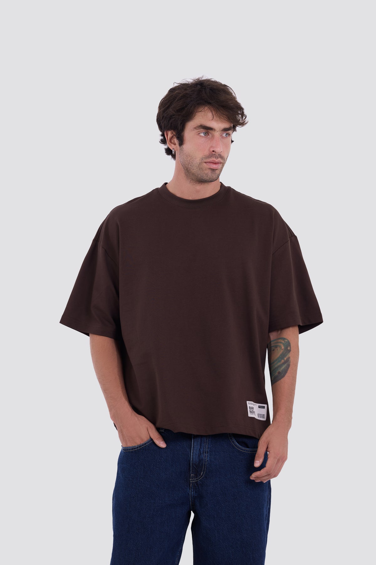 01E Oversized Core Brown T-Shirt