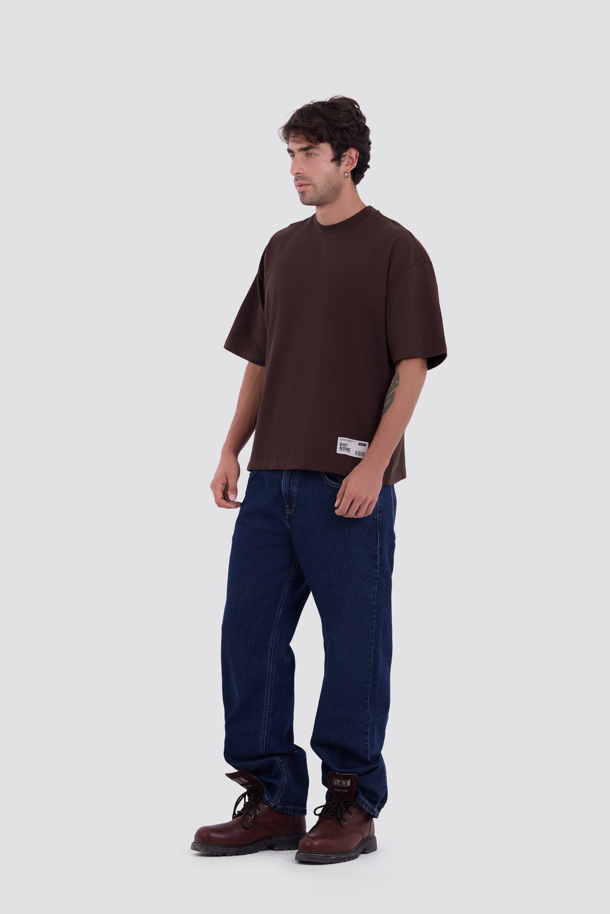 01E Oversized Core Brown T-Shirt