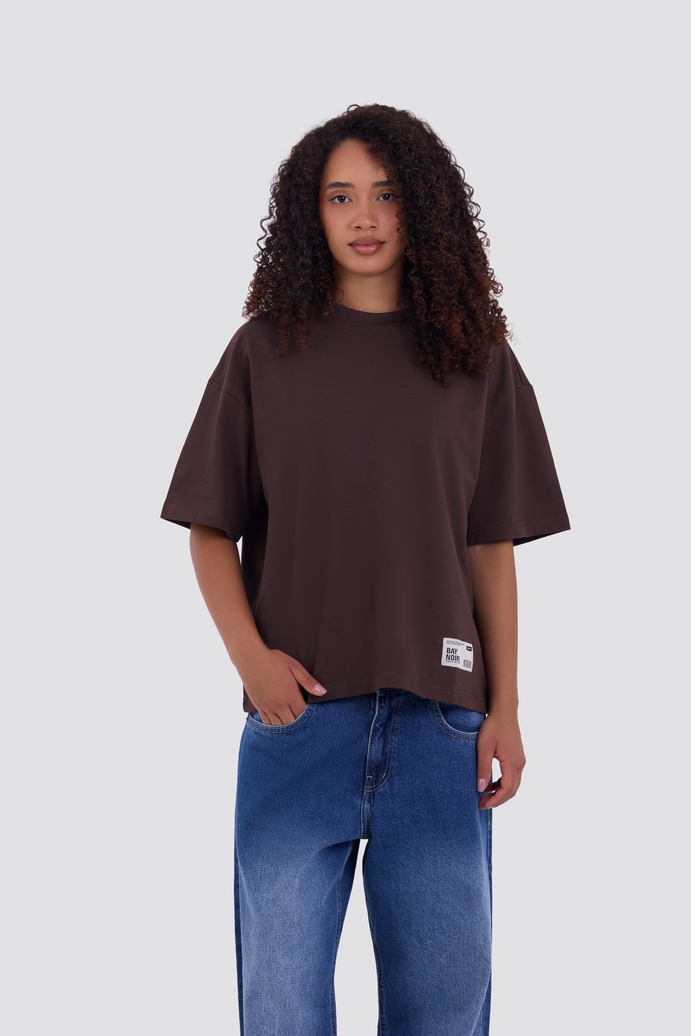 01E Oversized Core Brown T-Shirt