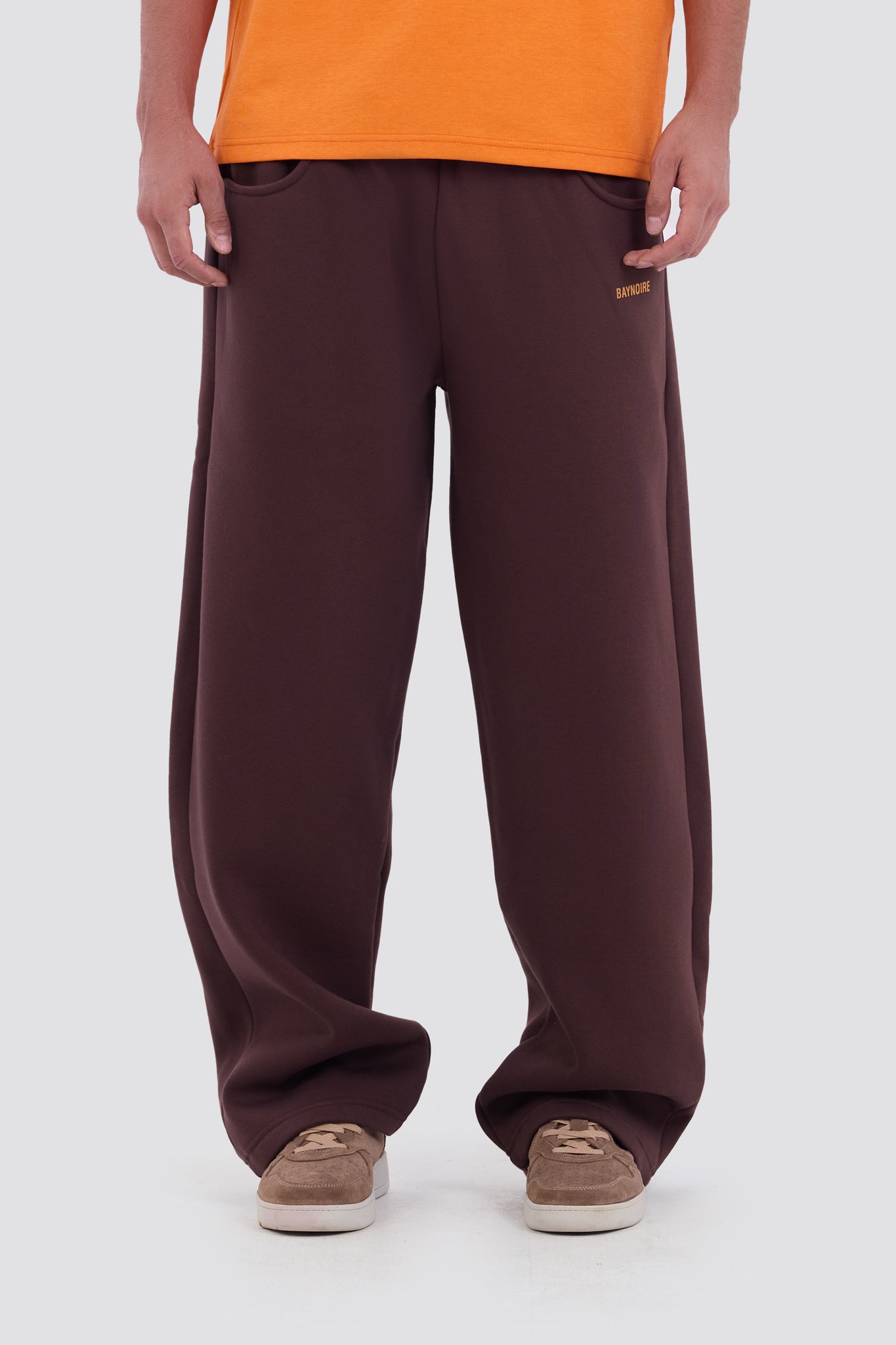 Dark Brown Logo II PL Oversized Sweatpants