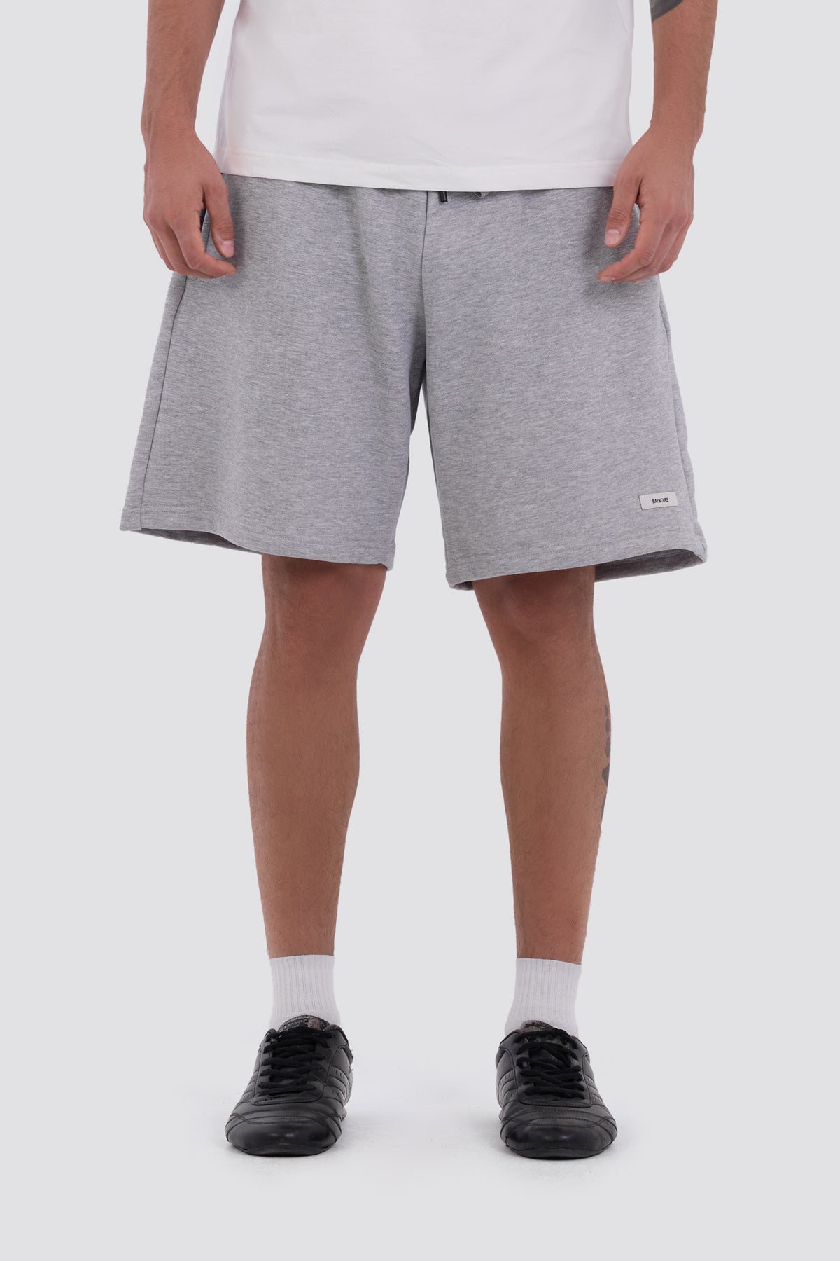 0IE Relaxed Grey Long Sweatshorts